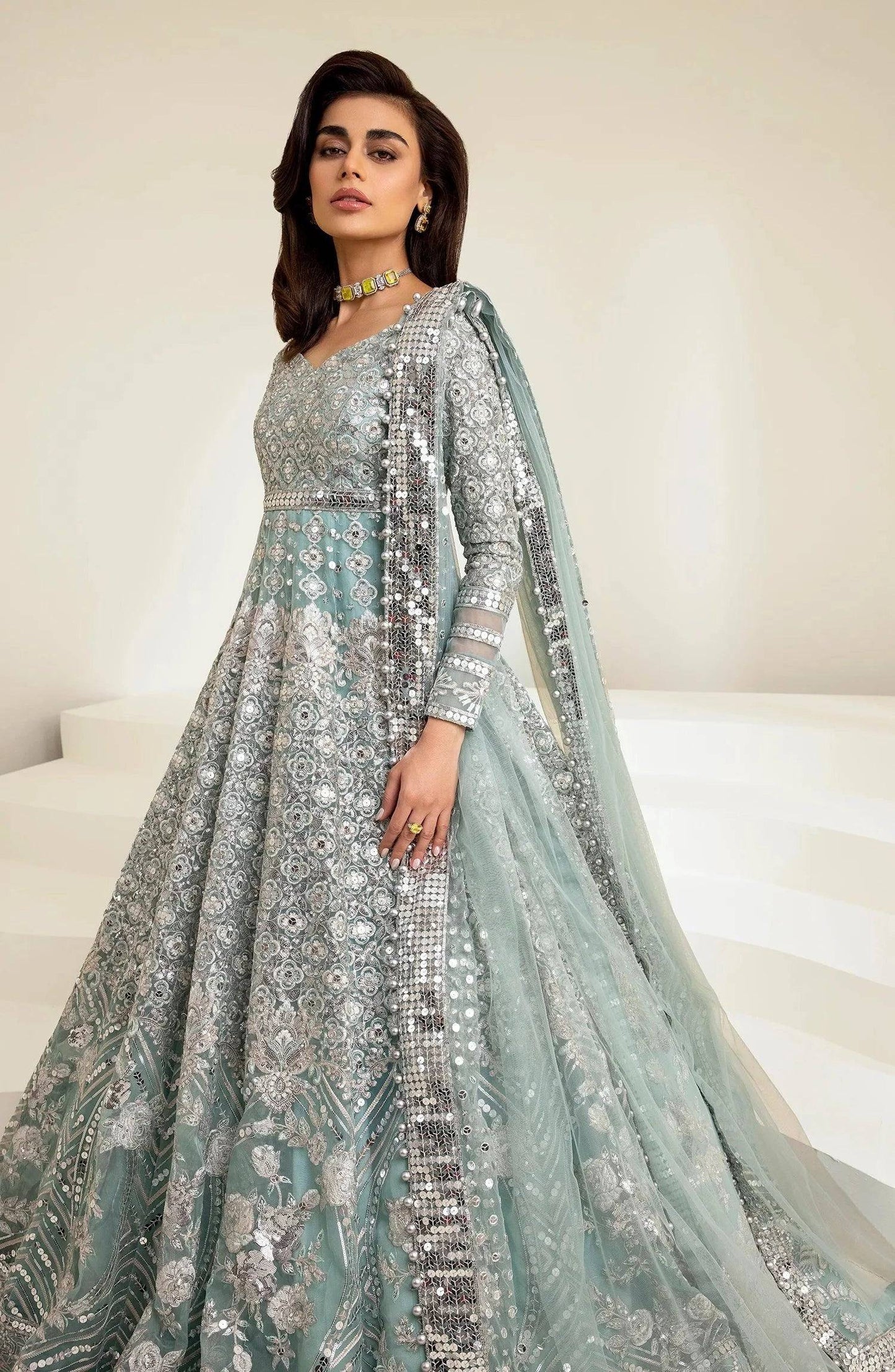Maryum N Maria | The Brides 23 | Soft Hint (MS23-531) - Pakistani Designer Dress - by Maryum N Maria | Type: Bridal - 100% Original at Saira Sultan