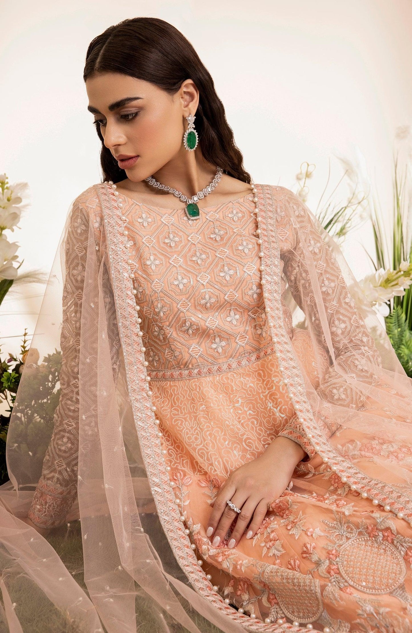 Maryum N Maria | The Brides 23 | Sushi Kiss (MS23-532) - Pakistani Designer Dress - by Maryum N Maria | Type: Bridal - 100% Original at Saira Sultan