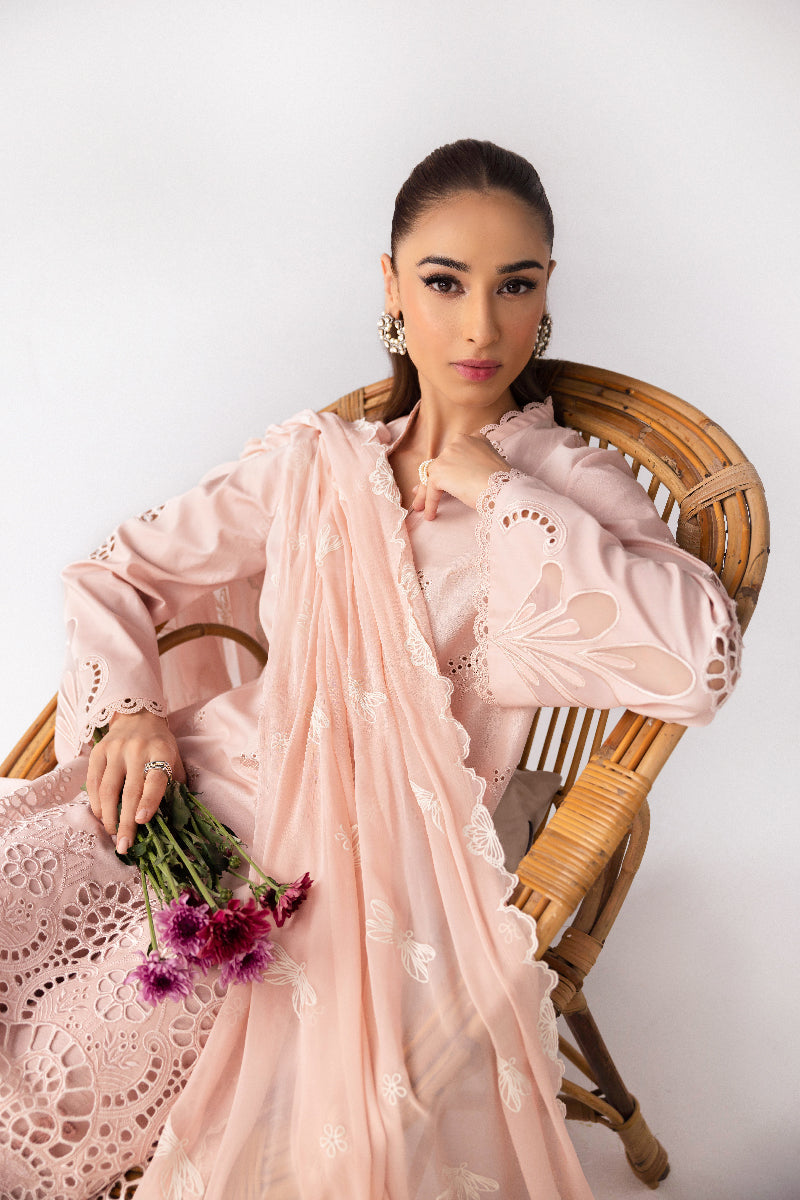 Qalamkar | Basic Pret 25 | KT-05 Shareen M Pink Lawn