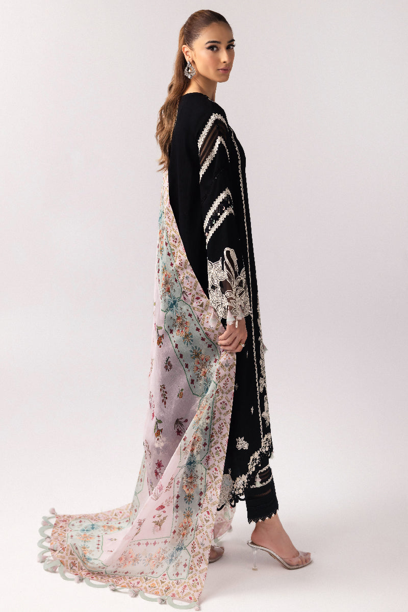 Qalamkar | Basic Pret 25 | KT-07 Mahira XL Black Lawn