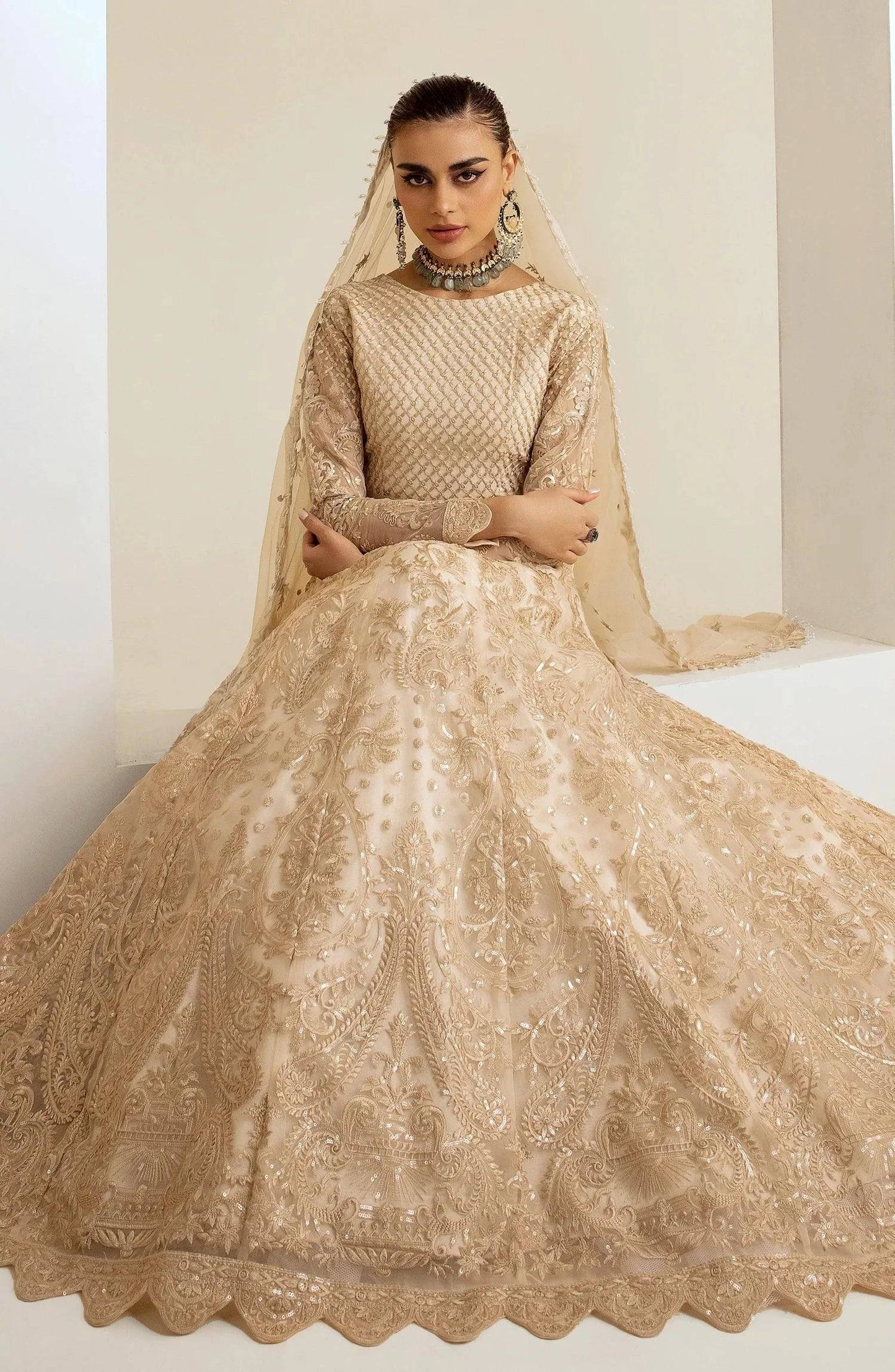 Maryum N Maria | The Brides 23 | Shroom (MS23-538) - Pakistani Designer Dress - by Maryum N Maria | Type: Bridal - 100% Original at Saira Sultan