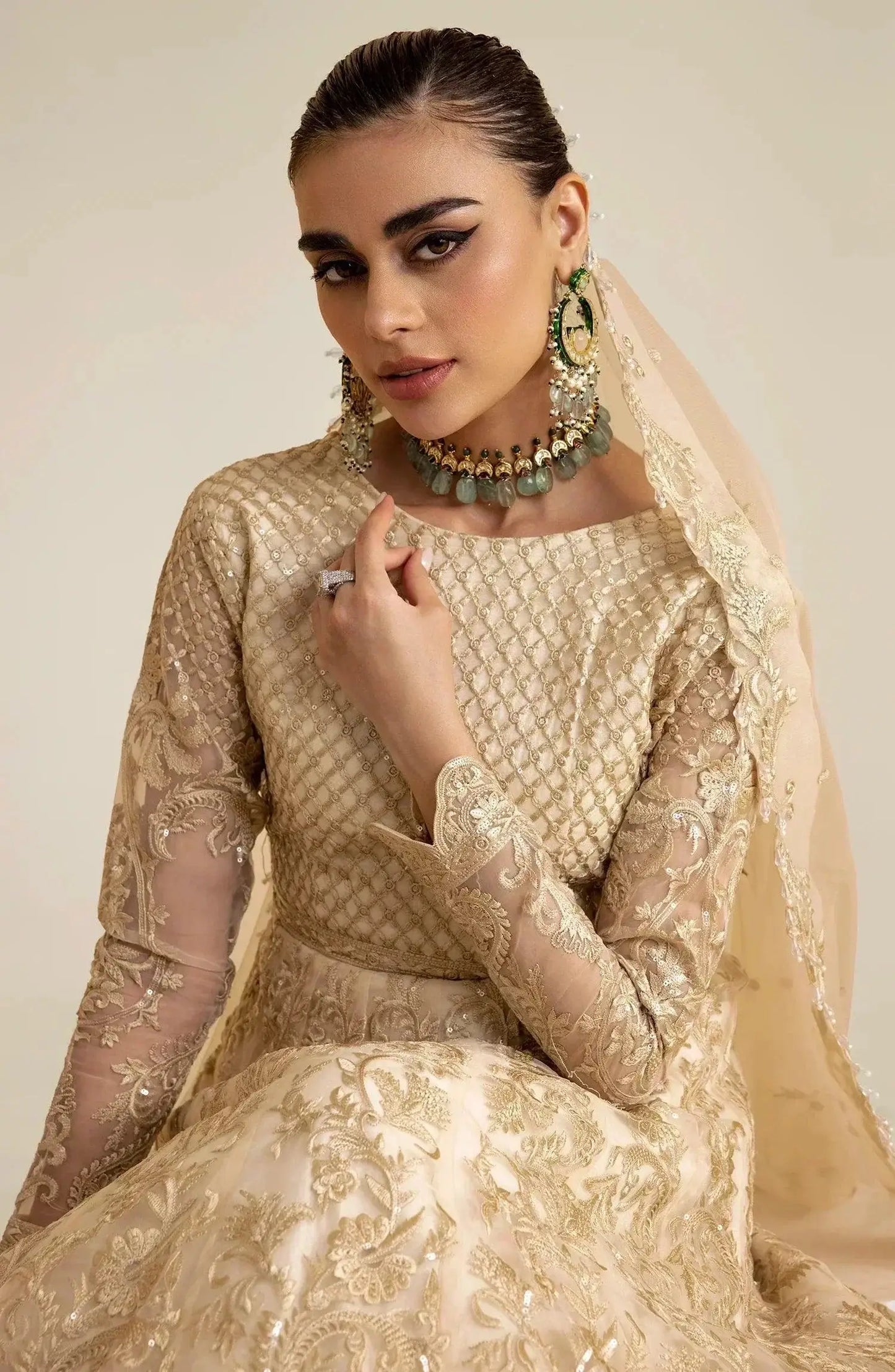 Maryum N Maria | The Brides 23 | Shroom (MS23-538) - Pakistani Designer Dress - by Maryum N Maria | Type: Bridal - 100% Original at Saira Sultan