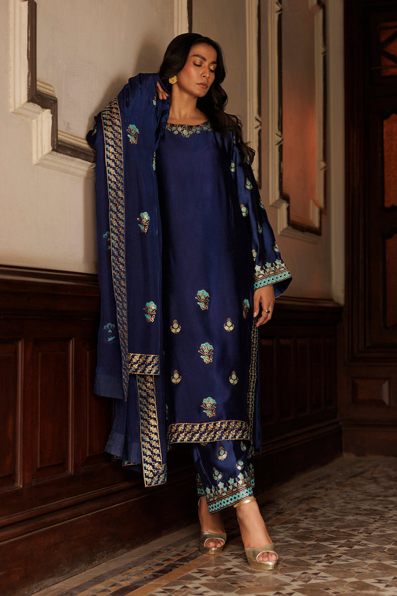 The Pink Tree Company | Yaadish Bakhair | Blue Mirage - Pakistani Designer Dress - by The Pink Tree Company - Type : Ladies Clothes - 100% Original at Saira Sultan