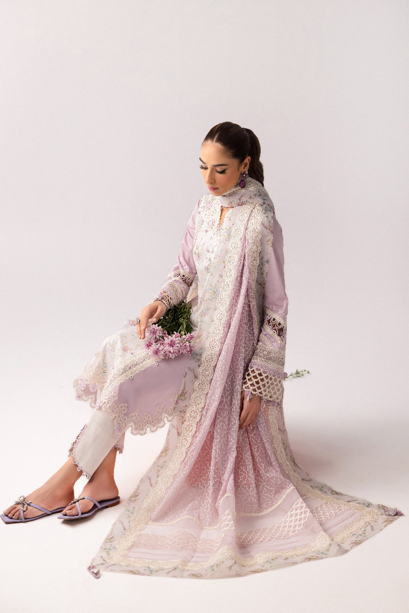 Qalamkar | Basic Pret 25 | KT-06 Zarina L Soft Lilac Lawn