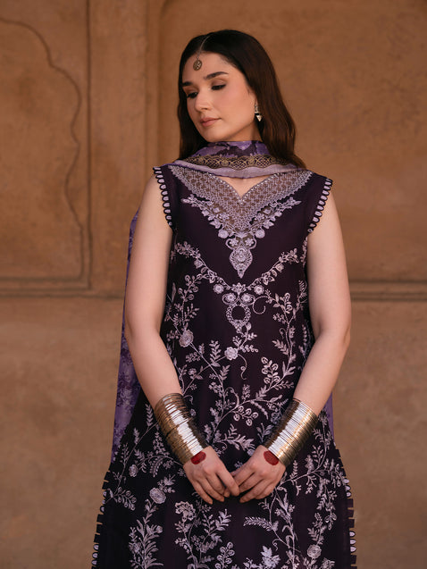 Parishay | Matsani Luxury Lawn 25 | MI - 03 L Deep Purple Lawn