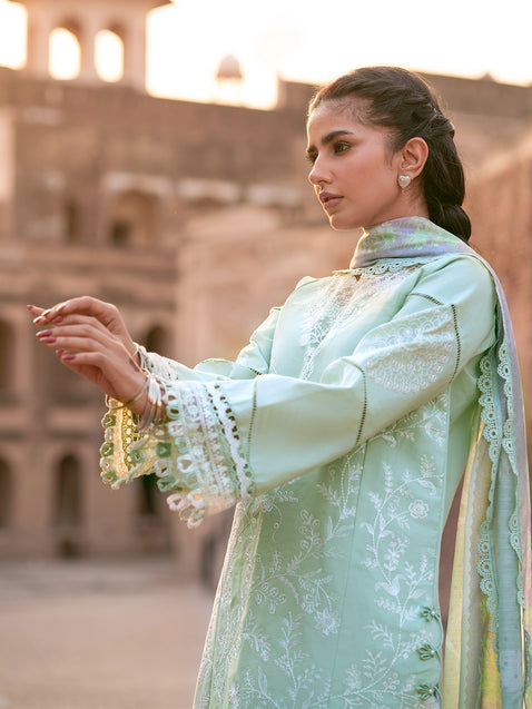 Parishay | Matsani Luxury Lawn 25 | MI - 04 L Mint Lawn