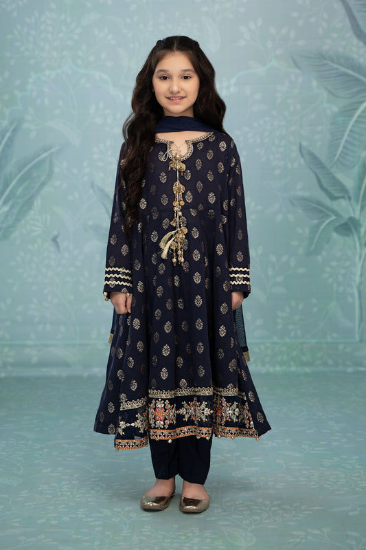 Maria B | 3 Piece Embroidered Suit | MKD-EF23-31R1 4-Feb Blue