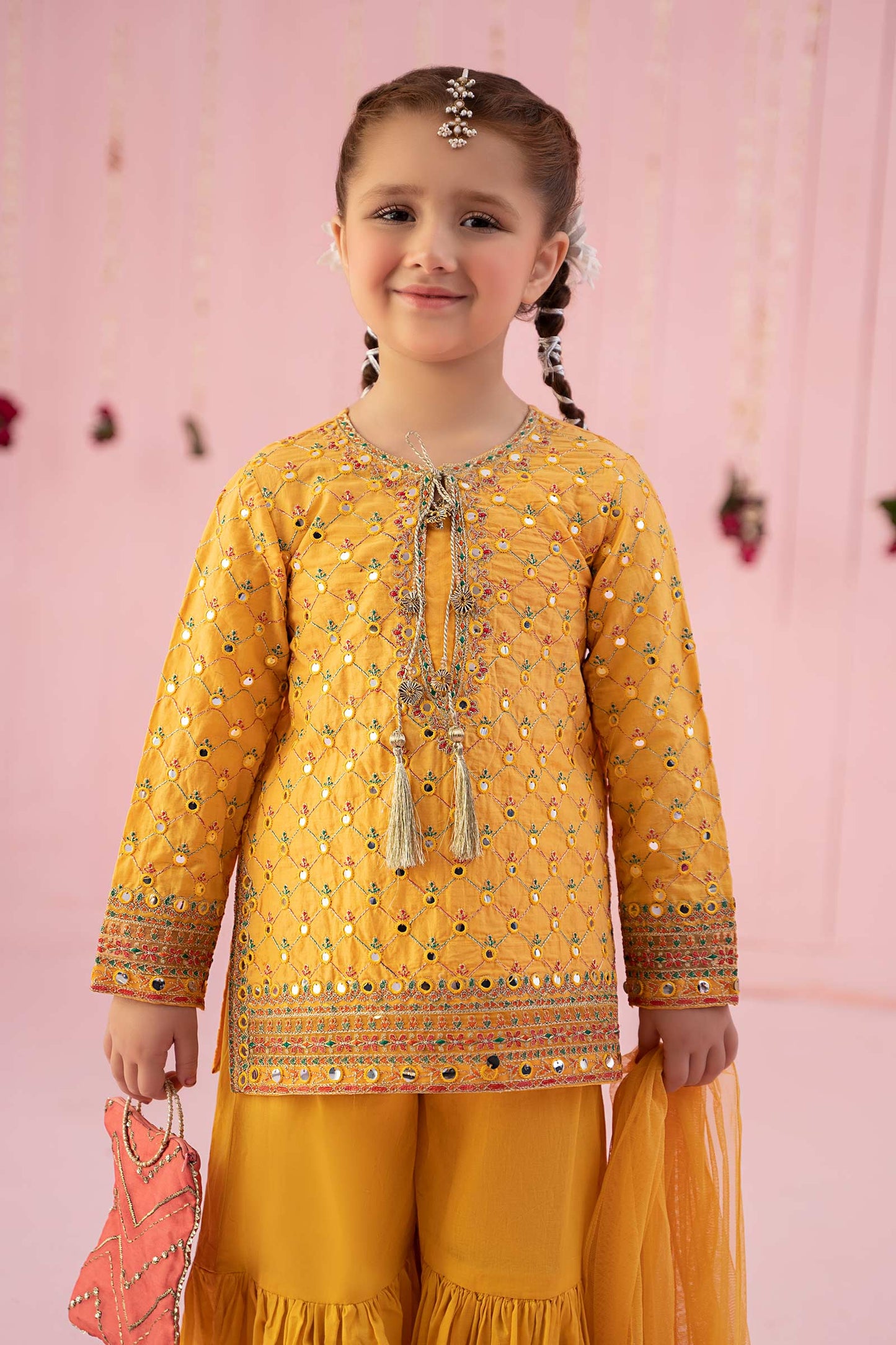 Maria B | 3 Piece Embroidered Lawn Suit | MKD-EF24-09 6-Apr Yellow