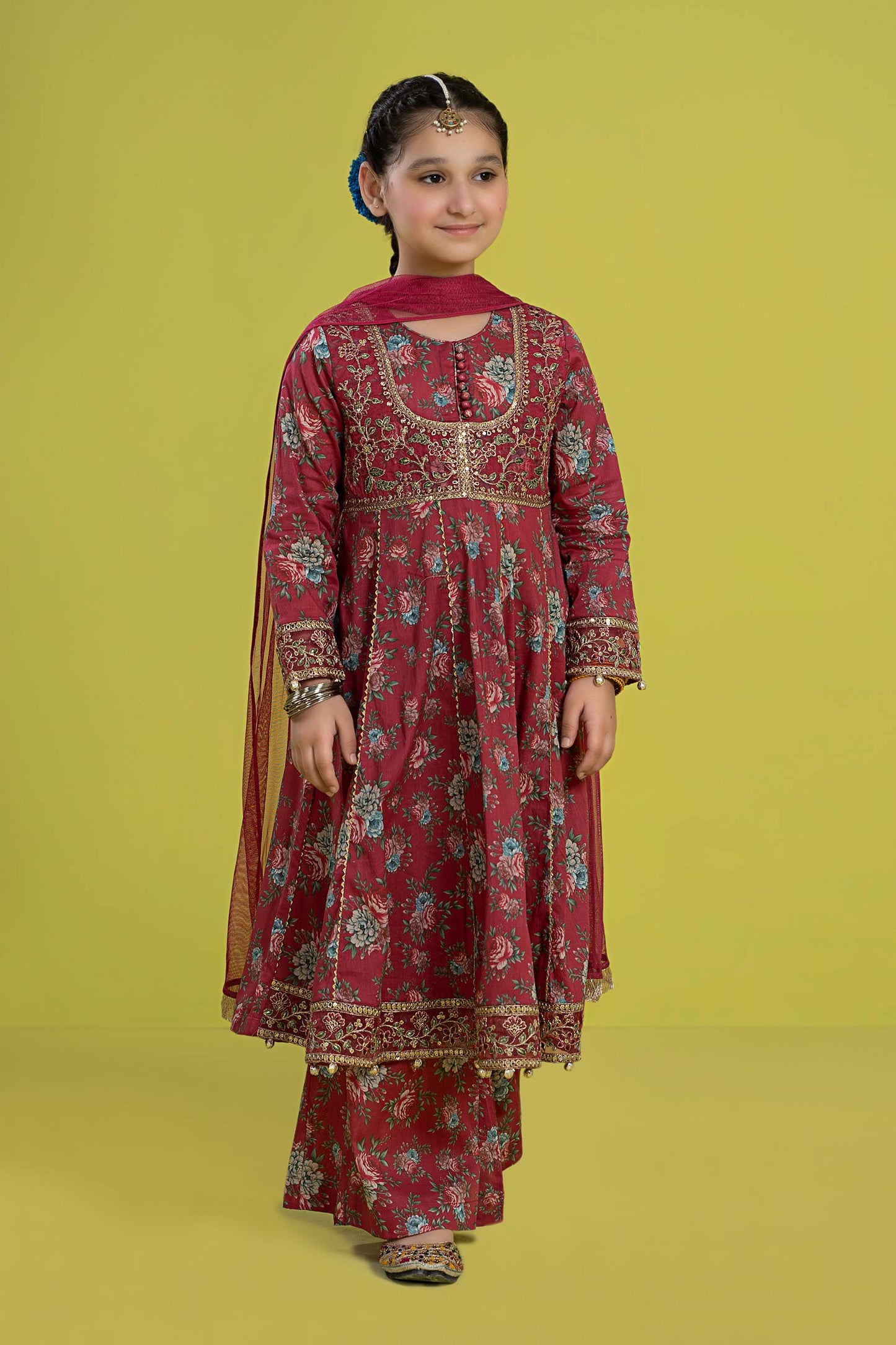 Maria B | 3 Piece Embroidered Lawn Suit | MKD-EF24-32 4-Feb Pink