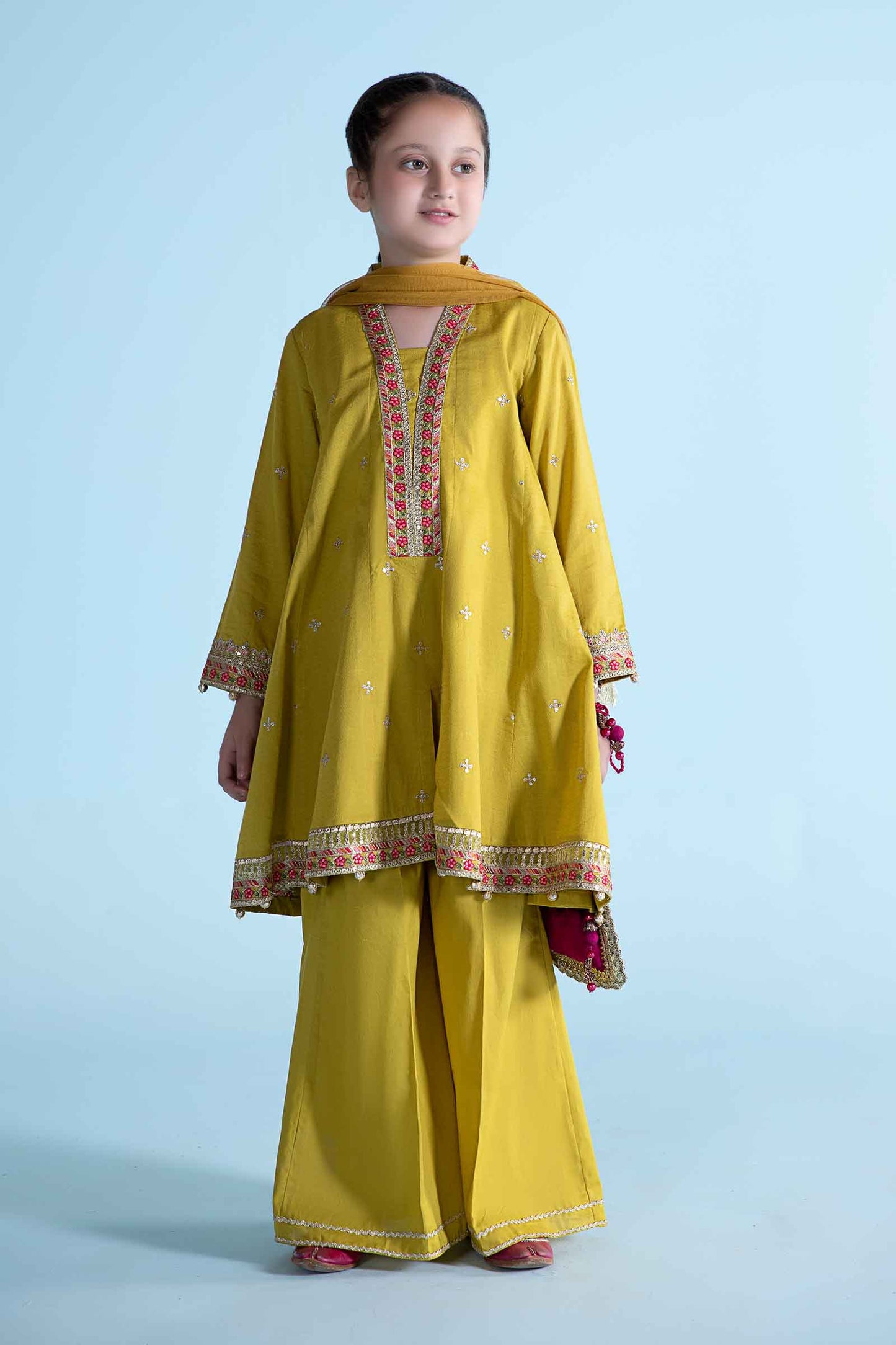 Maria B | 3 Piece Dyed Dobby Lawn Suit | MKD-EA24-10 4-Feb Green
