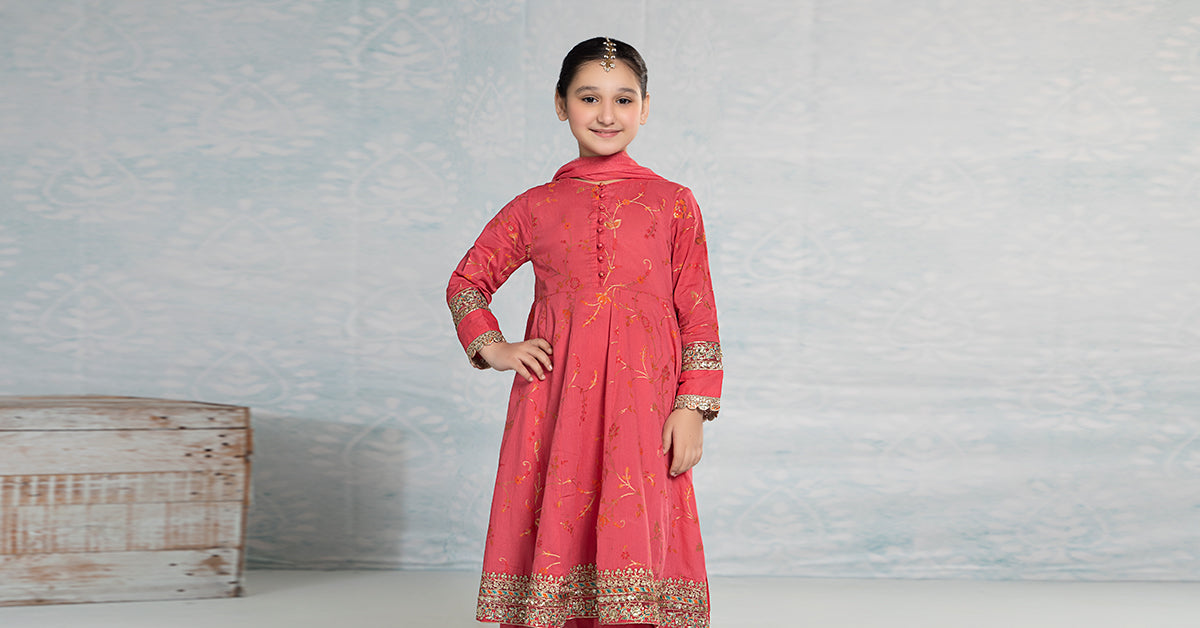 Maria B | 3 Piece Embroidered Jacquard Broshiasuit | MKD-EF24-23