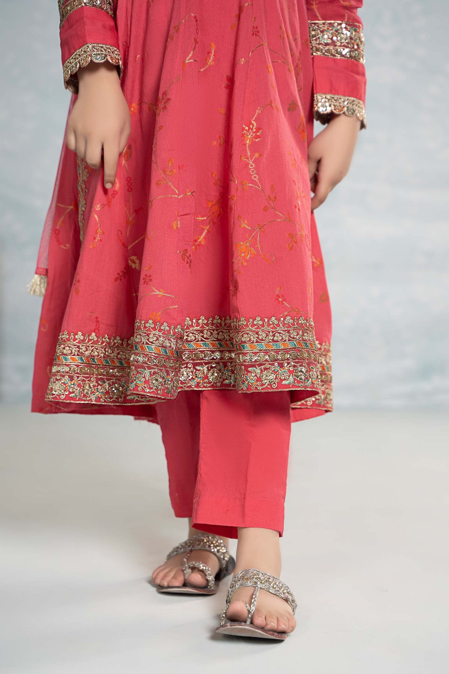 Maria B | 3 Piece Embroidered Jacquard Broshiasuit | MKD-EF24-23 10-Aug Pink