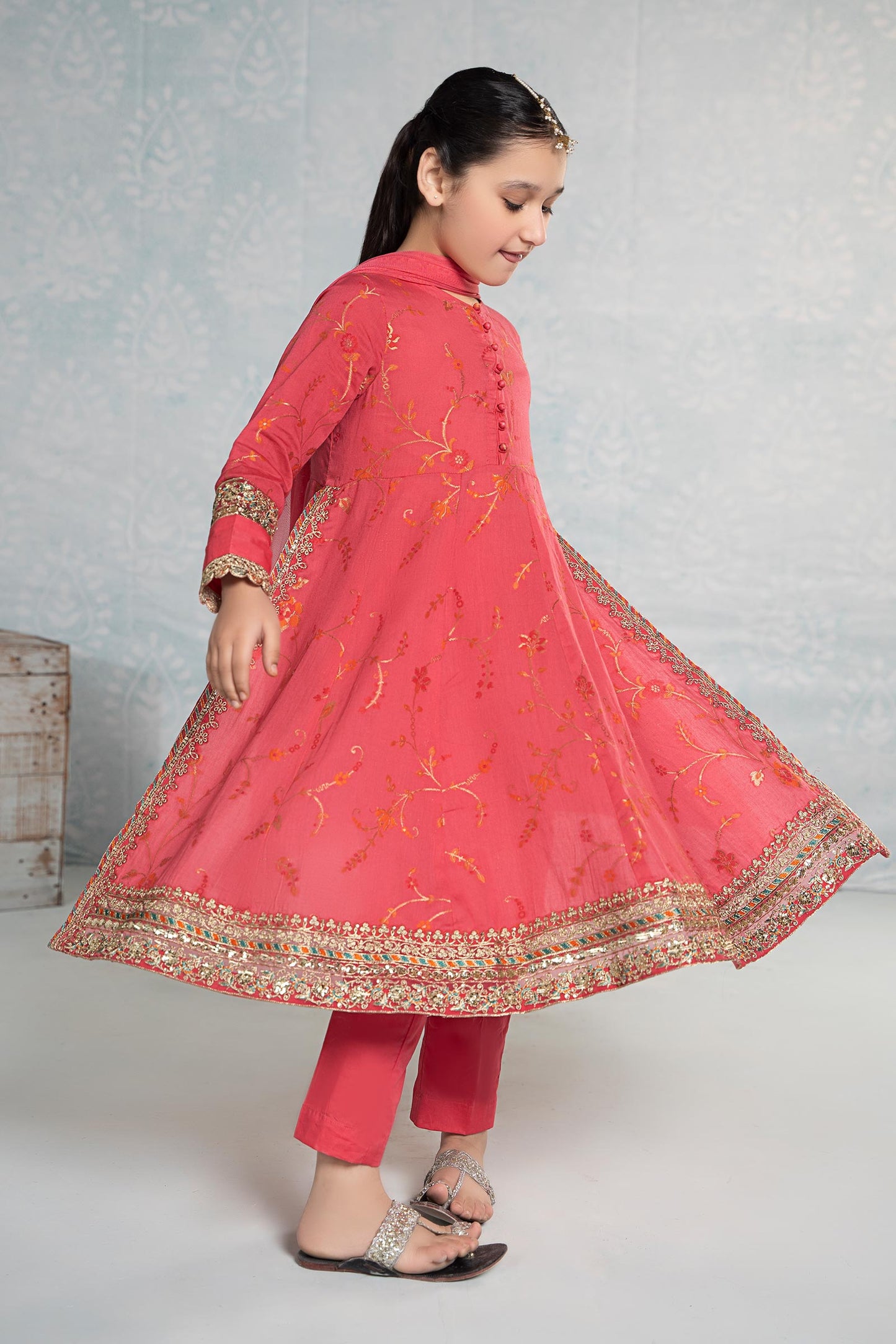 Maria B | 3 Piece Embroidered Jacquard Broshiasuit | MKD-EF24-23