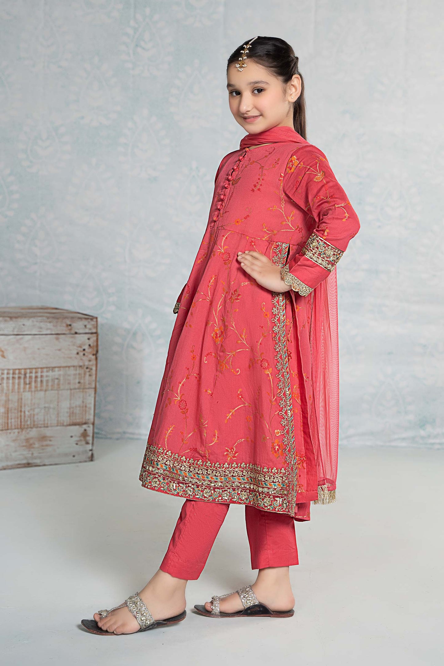 Maria B | 3 Piece Embroidered Jacquard Broshiasuit | MKD-EF24-23