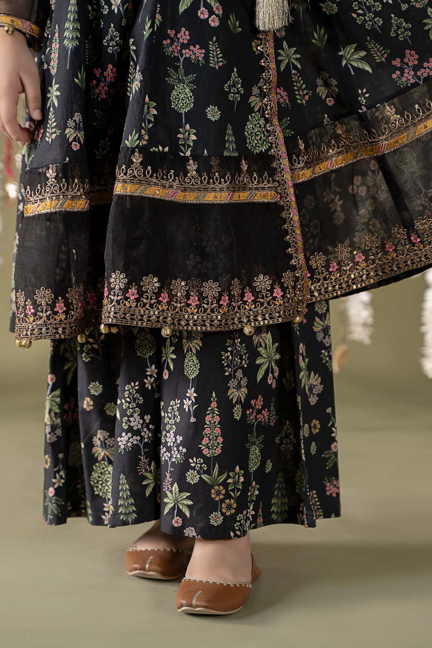 Maria B | 3 Piece Printed Lawn Suit | MKD-EF25-13 14-Dec Black
