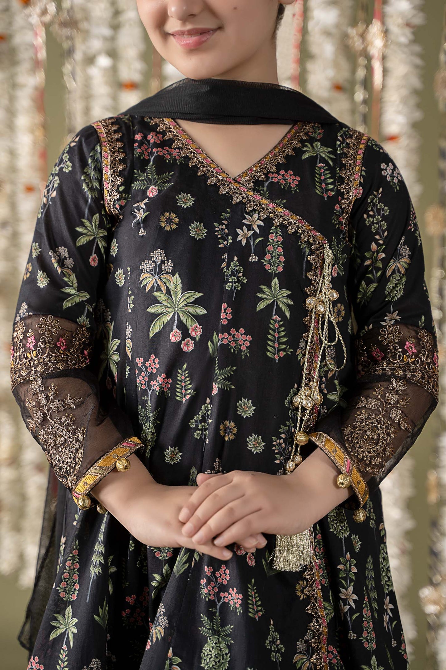 Maria B | 3 Piece Printed Lawn Suit | MKD-EF25-13 12-Oct Black