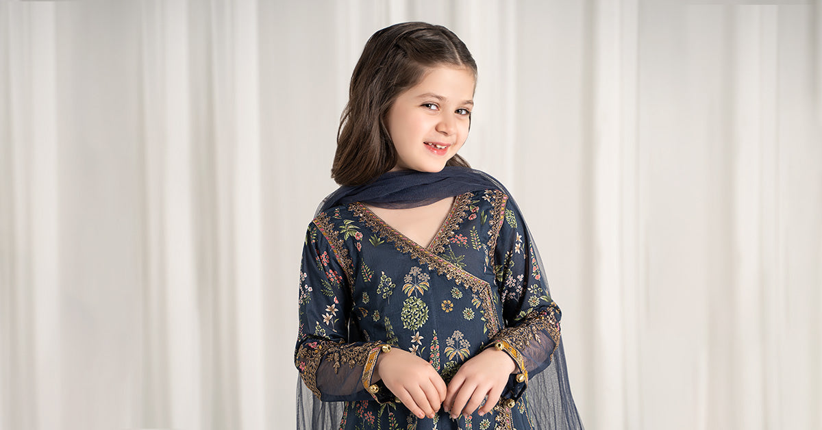 Maria B | 3 Piece Printed Lawn Suit | MKD-EF25-13 14-Dec Blue