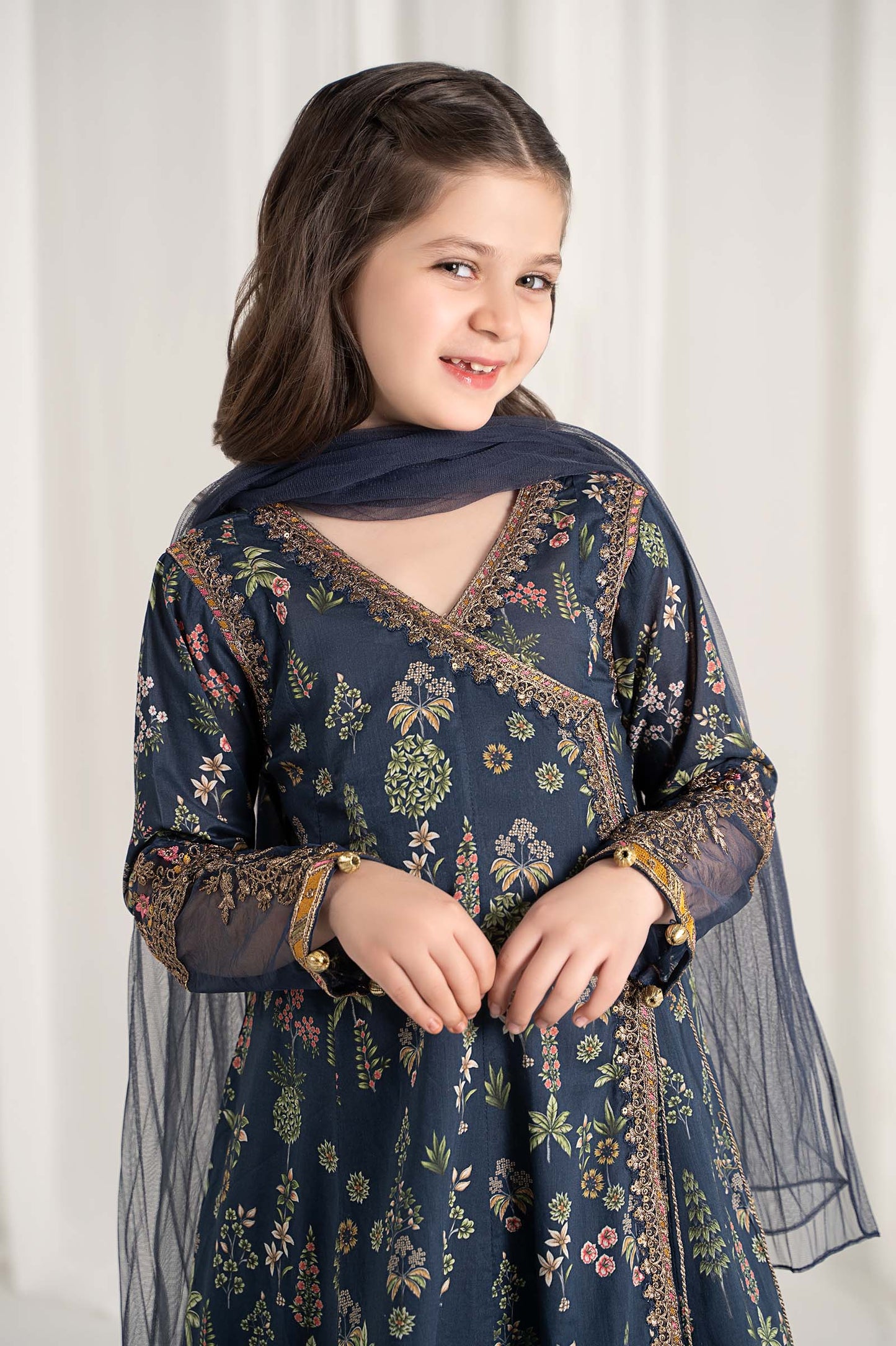 Maria B | 3 Piece Printed Lawn Suit | MKD-EF25-13 6-Apr Blue