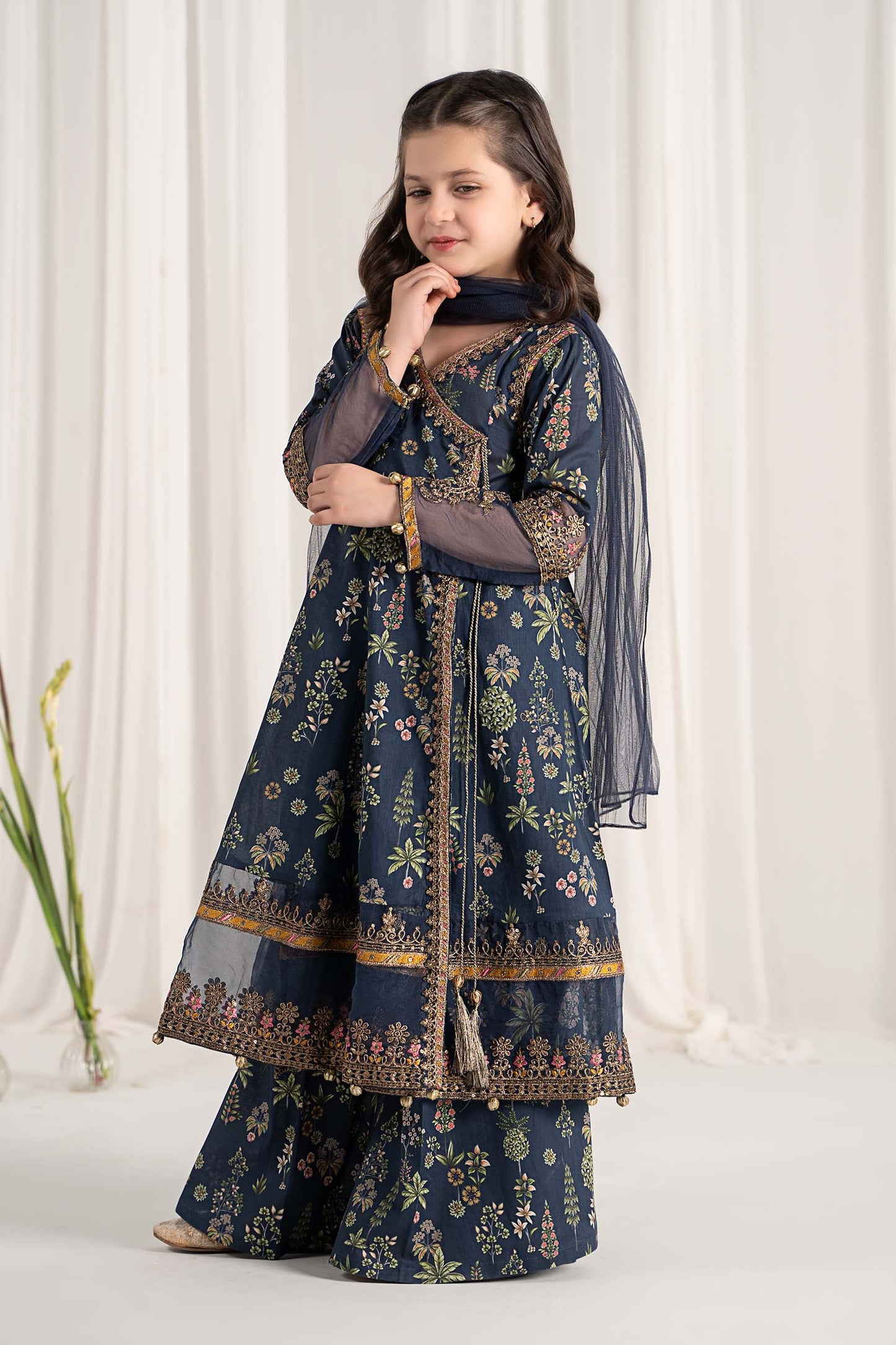 Maria B | 3 Piece Printed Lawn Suit | MKD-EF25-13 4-Feb Blue