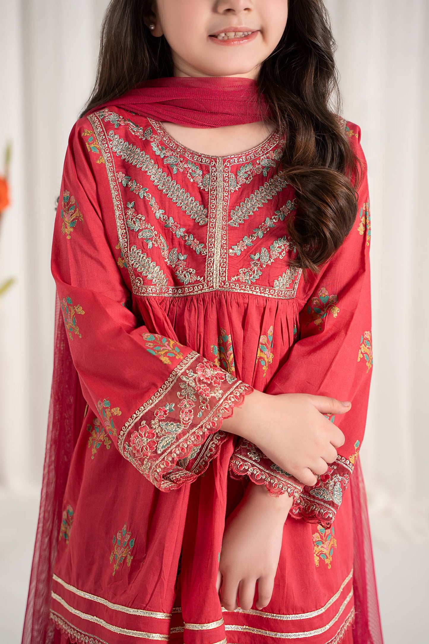 Maria B | 3 Piece Embroidered Lawn Suit | MKD-EF25-15 10-Aug Pink