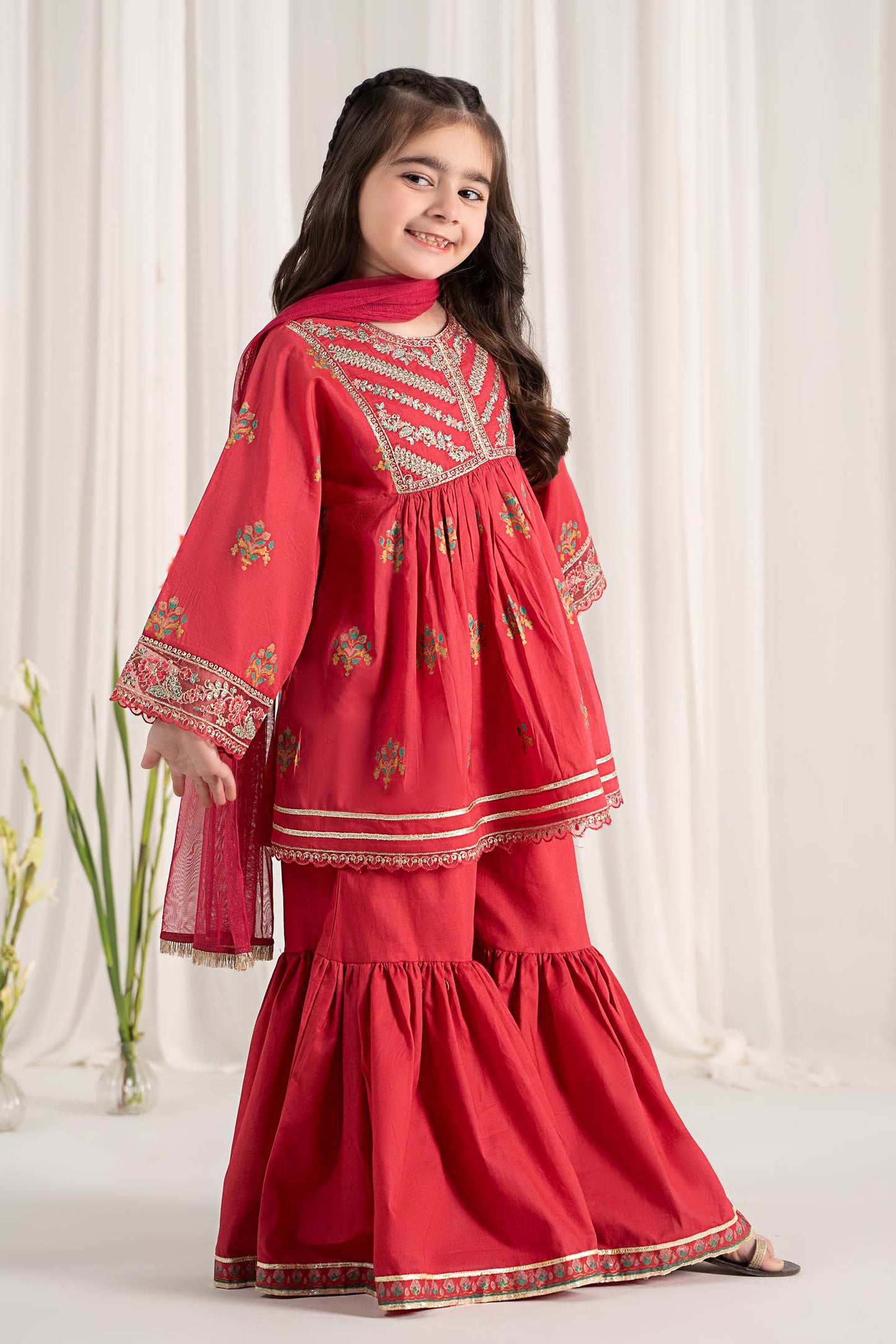 Maria B | 3 Piece Embroidered Lawn Suit | MKD-EF25-15 14-Dec Pink