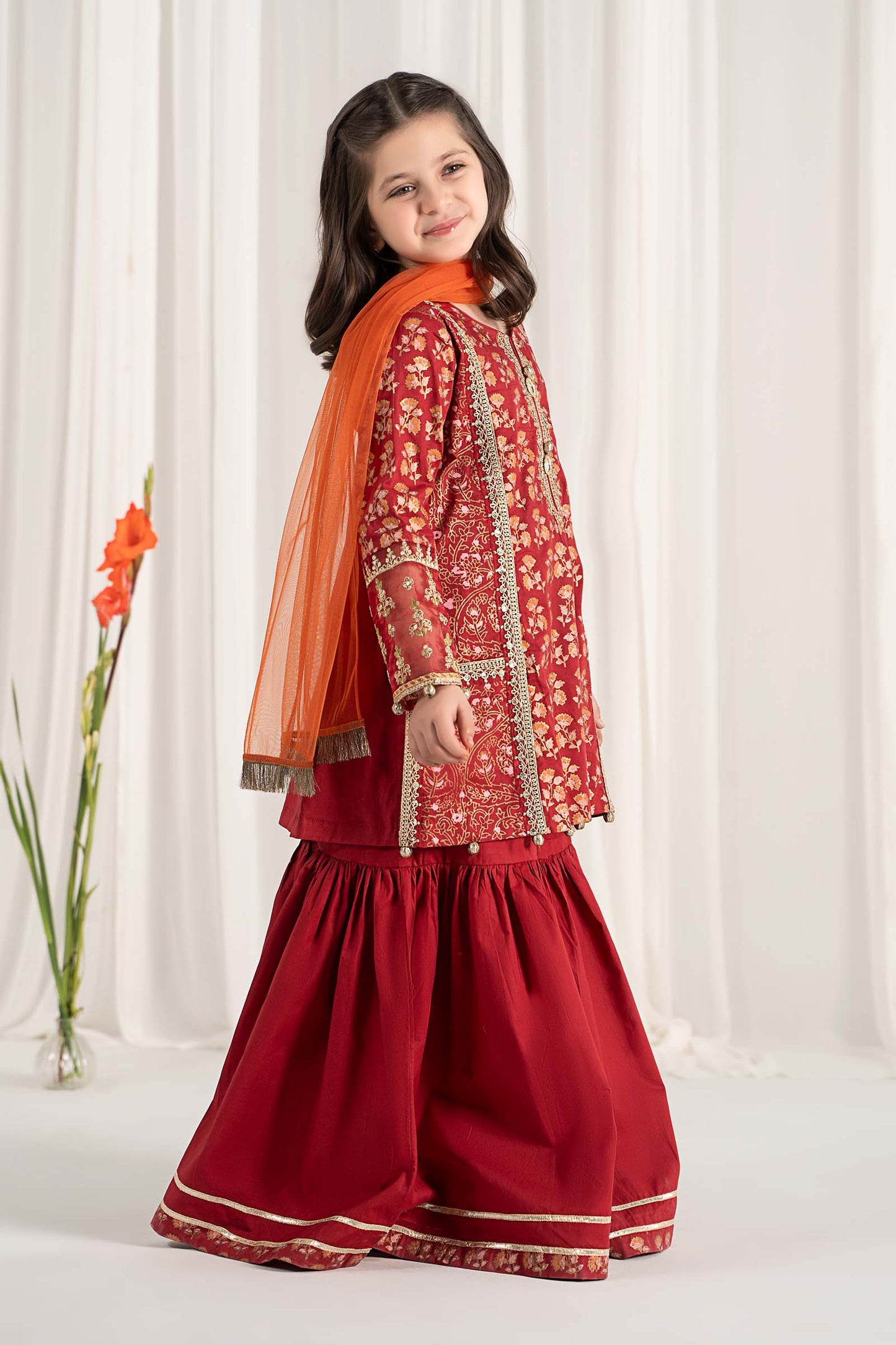 Maria B | 3 Piece Embroidered Lawn Suit | MKD-EF25-23 14-Dec Red