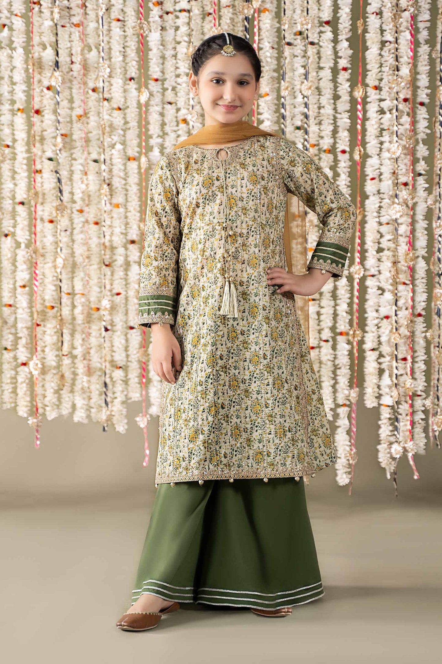 Maria B | 3 Piece Embroidered Lawn Suit | MKD-EF25-27 4-Feb Green