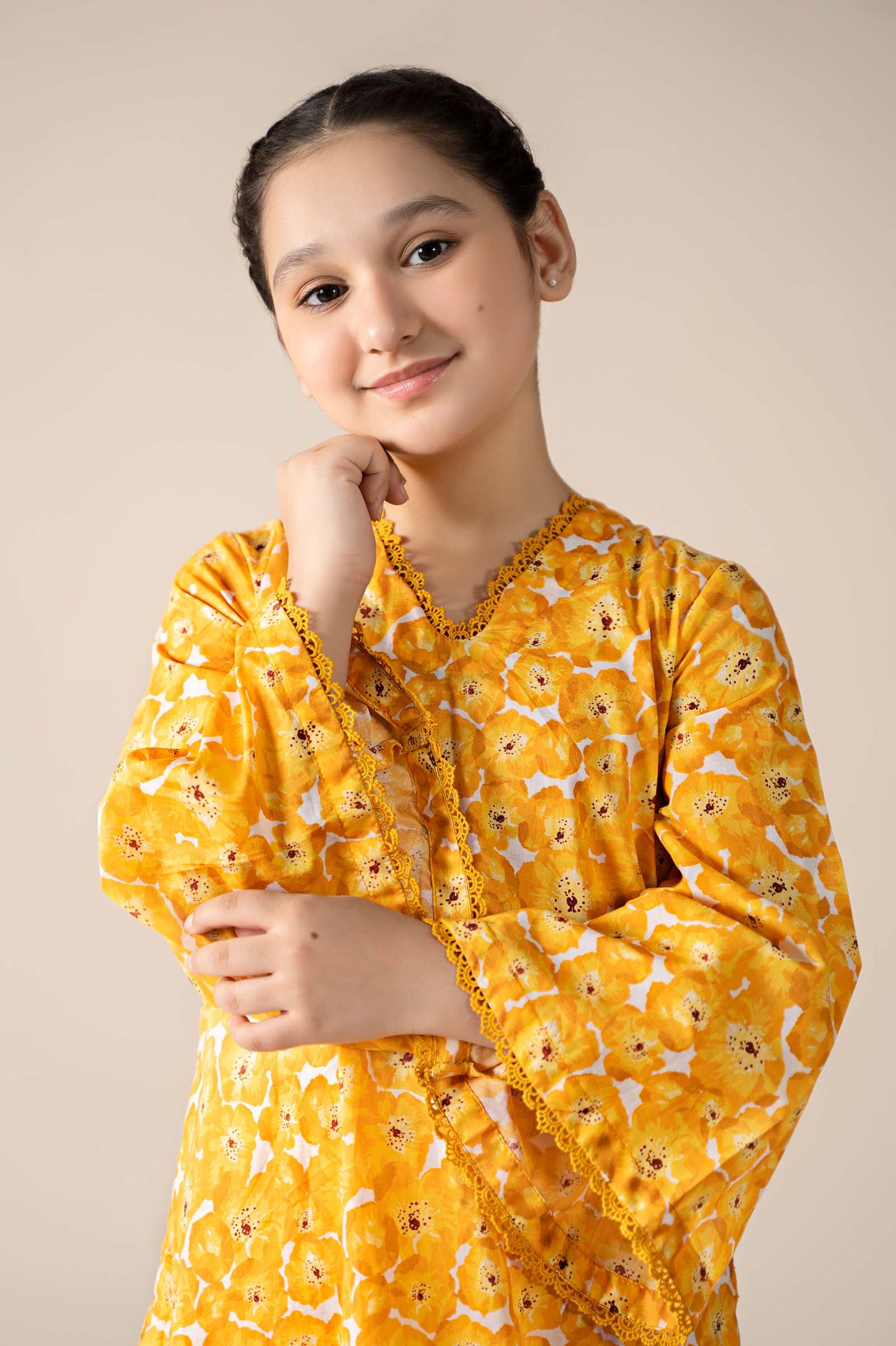 Maria B | 2 Piece Printed Lawn Suit | MKD-EF25-69 6-Apr Yellow