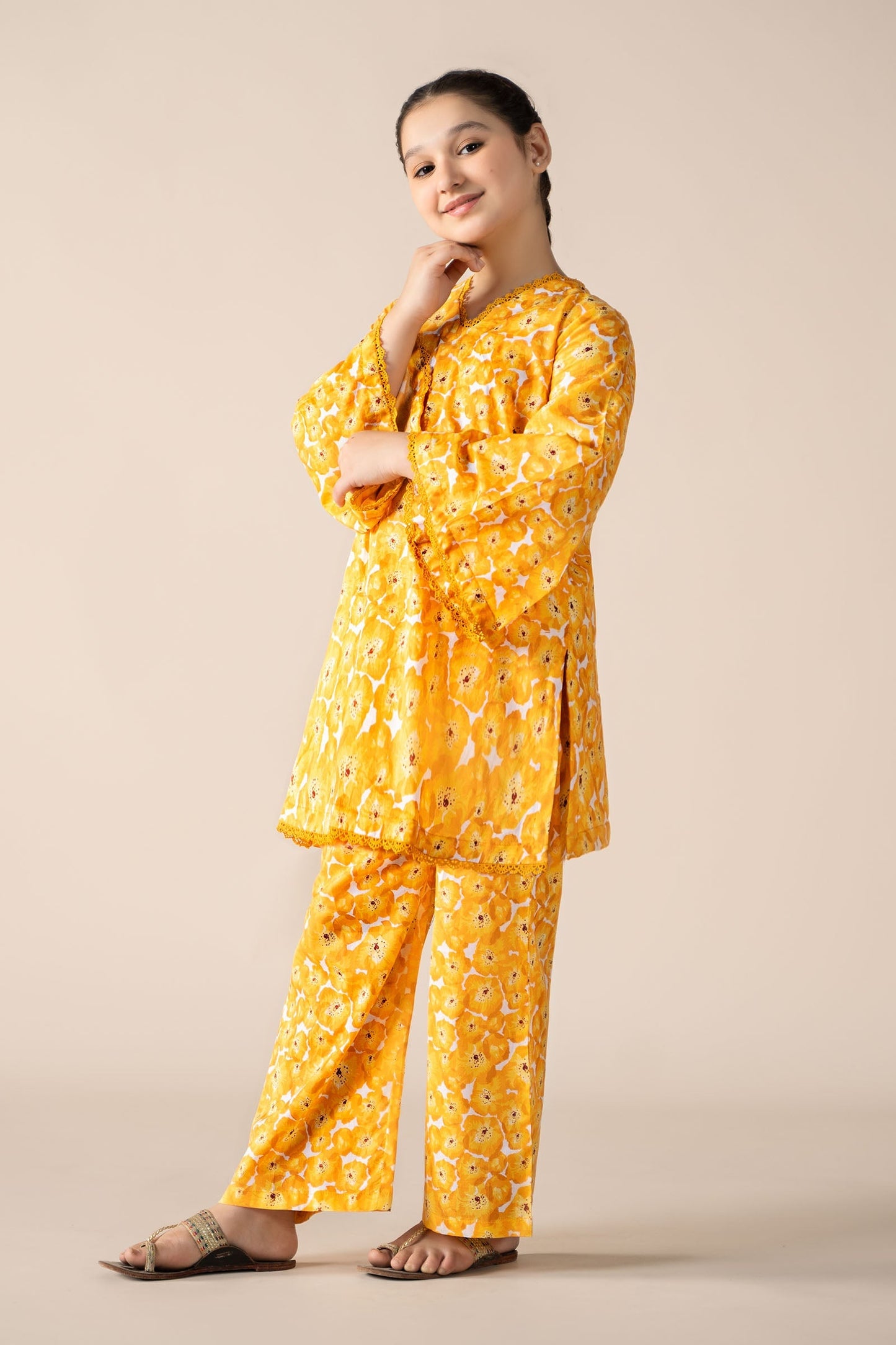 Maria B | 2 Piece Printed Lawn Suit | MKD-EF25-69 10-Aug Yellow