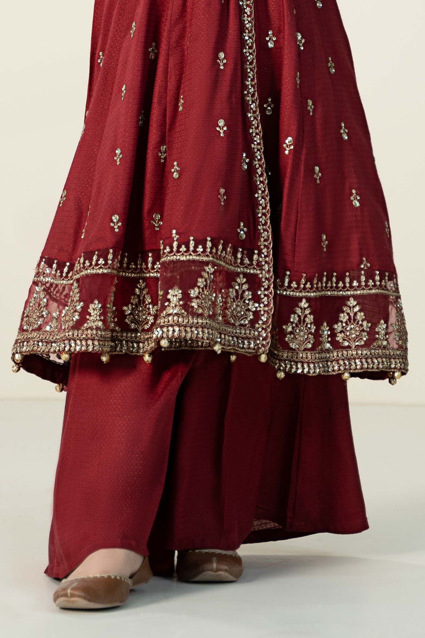 Maria B | 3 Piece Embroidered Linen Suit | MKD-W24-02 10-Aug Red