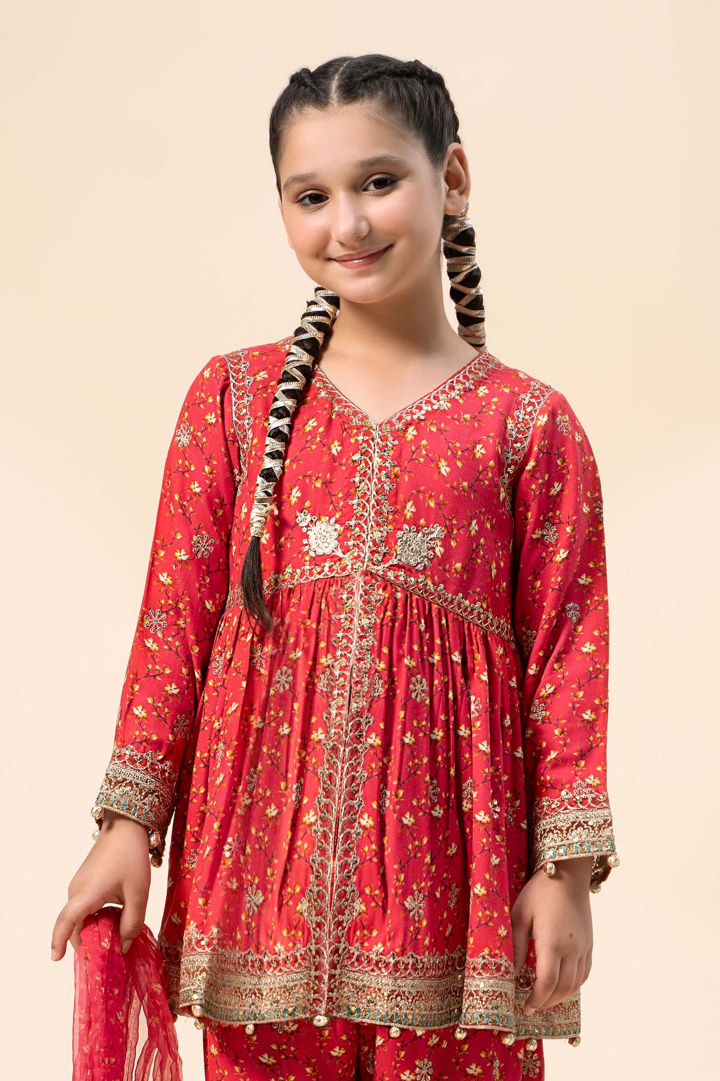 Maria B | 3 Piece Embroidered Marina Twill Suit | MKD-W24-12