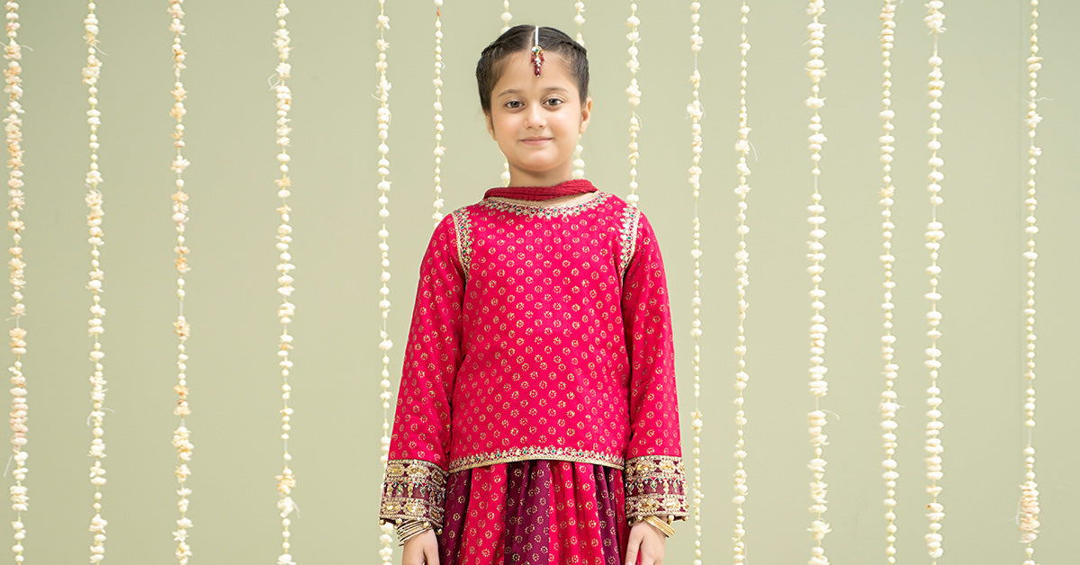Maria B | 3 Piece Printed Linen Suit | MKD-W24-20 14-Dec Pink