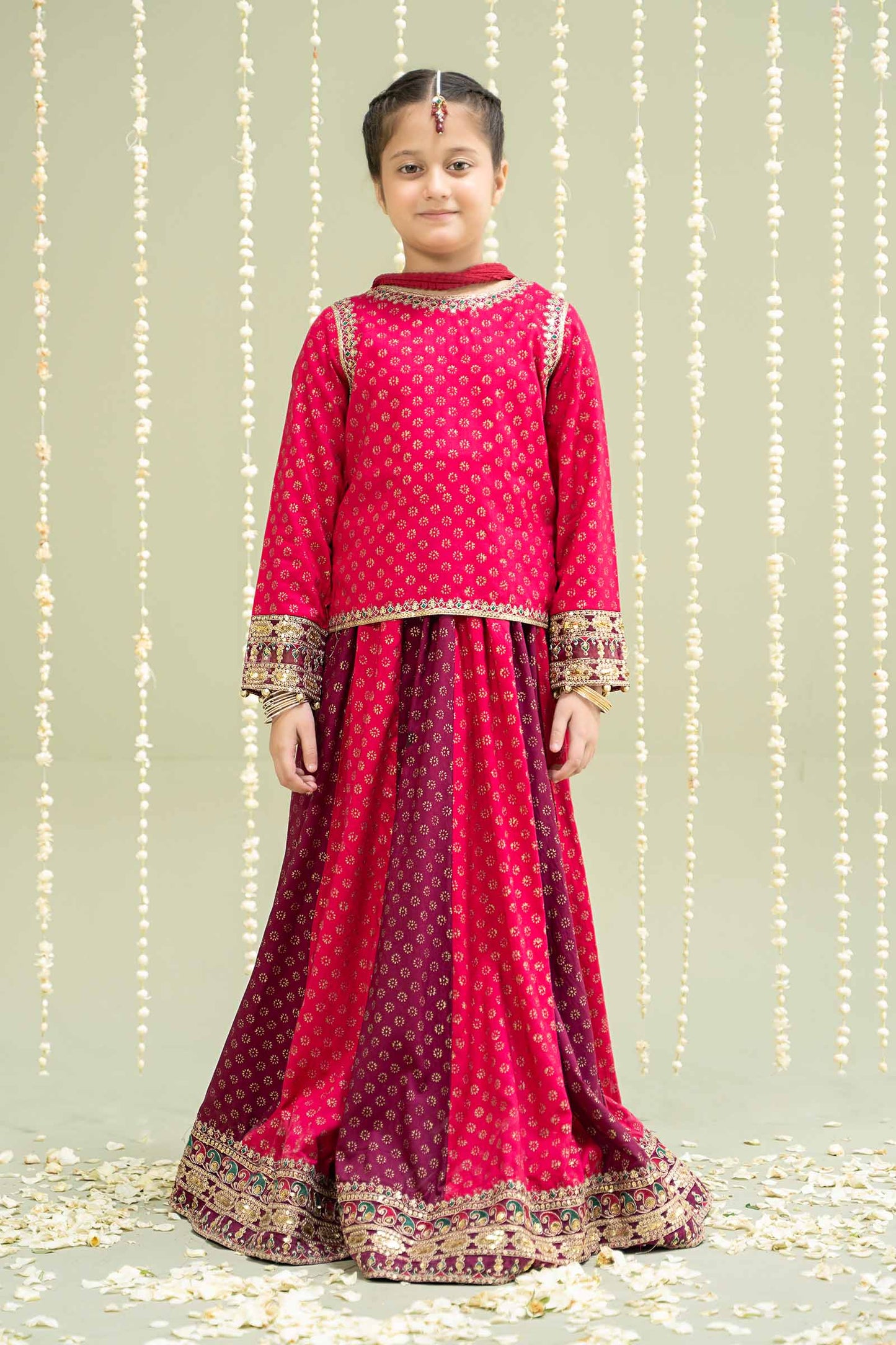 Maria B | 3 Piece Printed Linen Suit | MKD-W24-20 4-Feb Pink