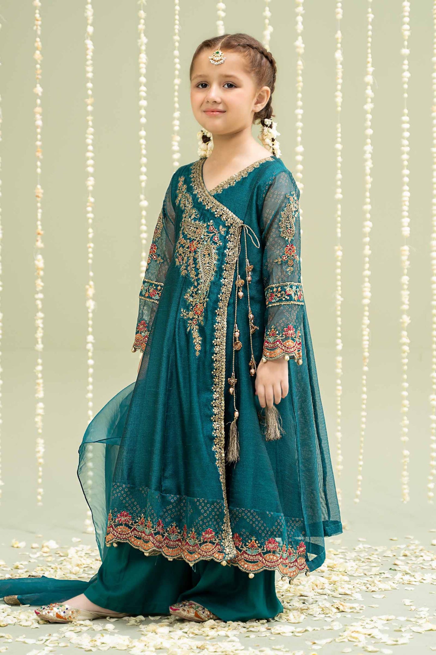 Maria B | 3 Piece Embroidered Paper Cotton Suit | MKD-W24-22 14-Dec Green