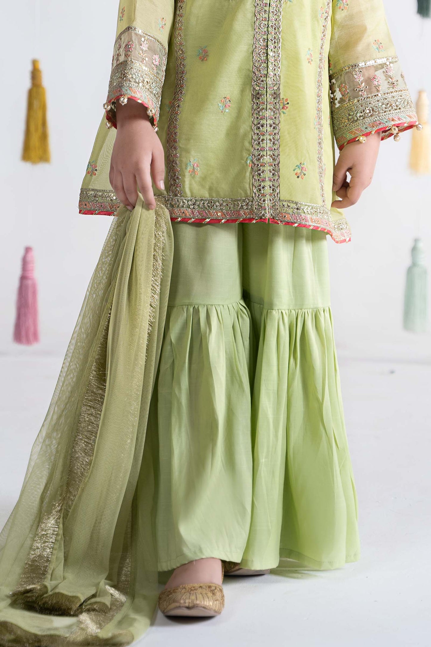 Maria B | 3 Piece Embroidered Paper Cotton Suit | MKS-EA24-04 10-Aug Green