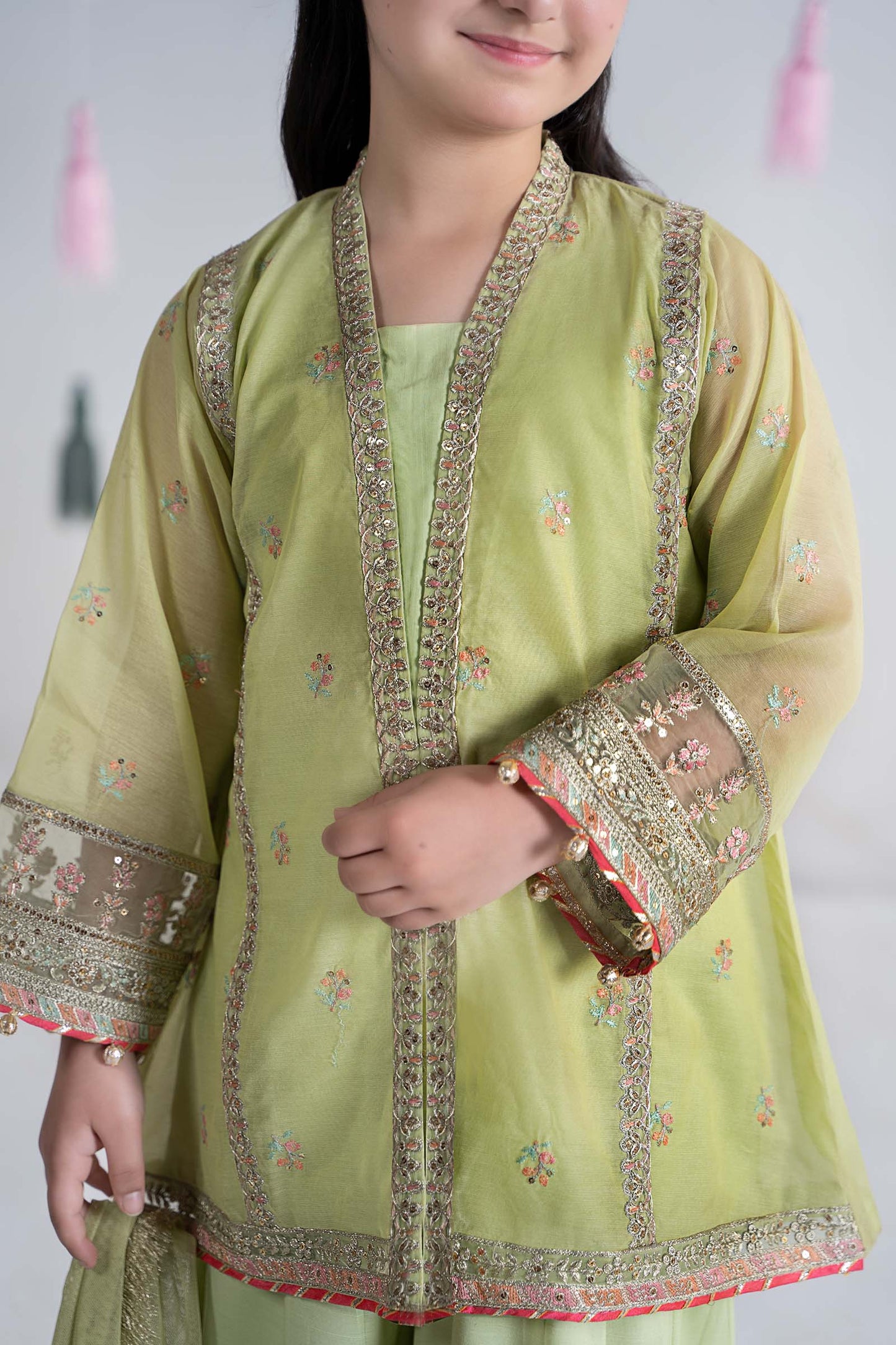 Maria B | 3 Piece Embroidered Paper Cotton Suit | MKS-EA24-04 8-Jun Green