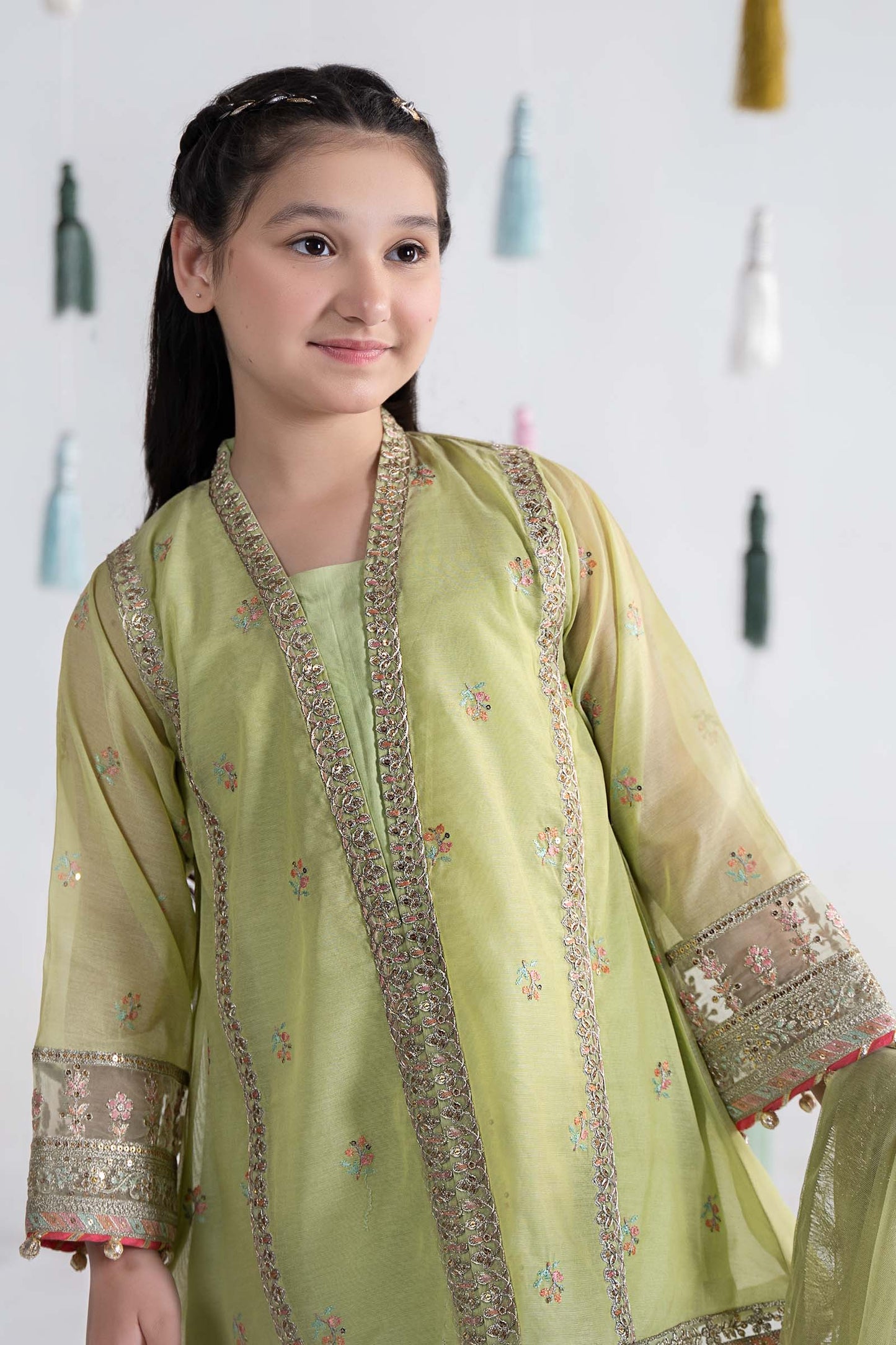 Maria B | 3 Piece Embroidered Paper Cotton Suit | MKS-EA24-04 6-Apr Green