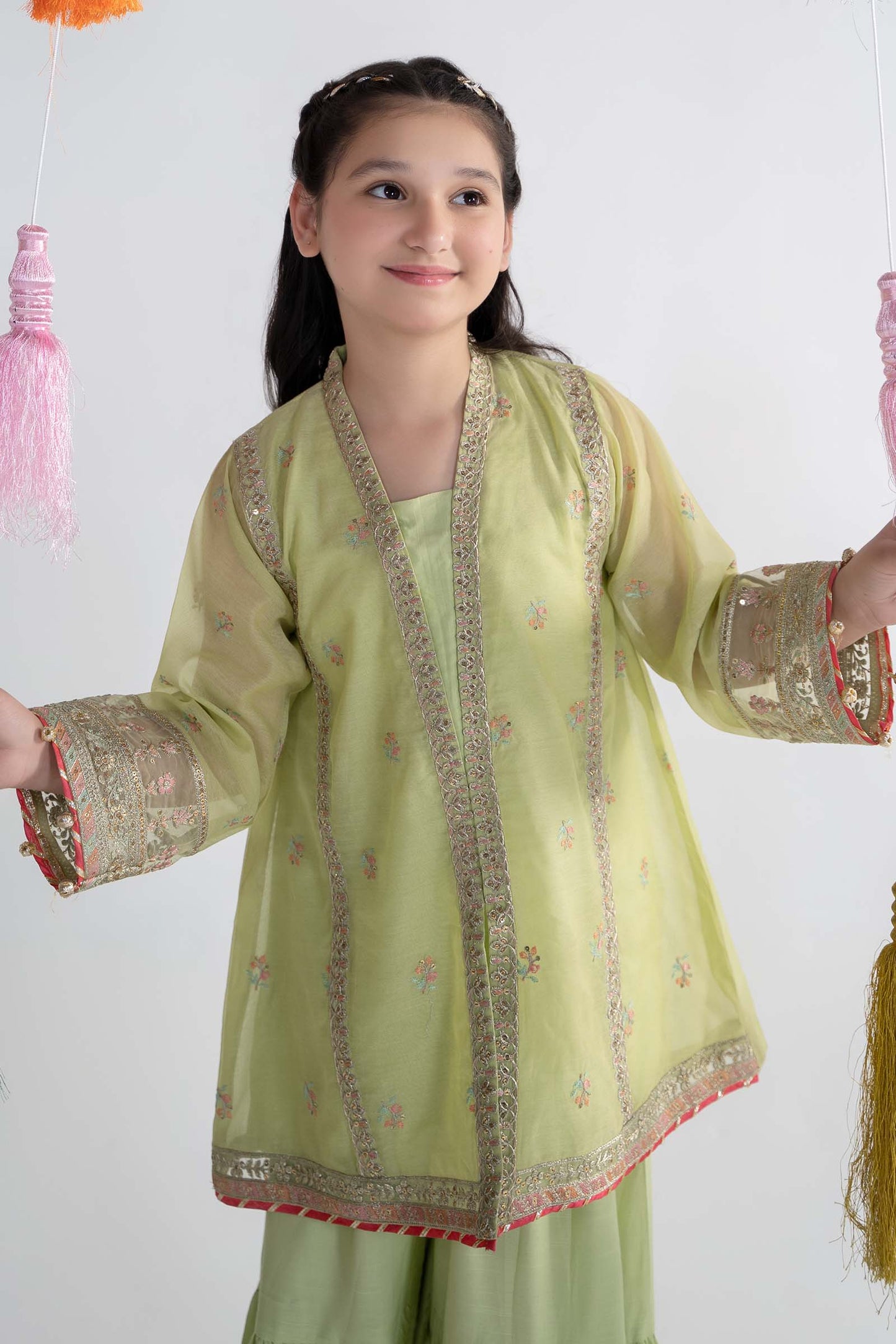 Maria B | 3 Piece Embroidered Paper Cotton Suit | MKS-EA24-04 12-Oct Green