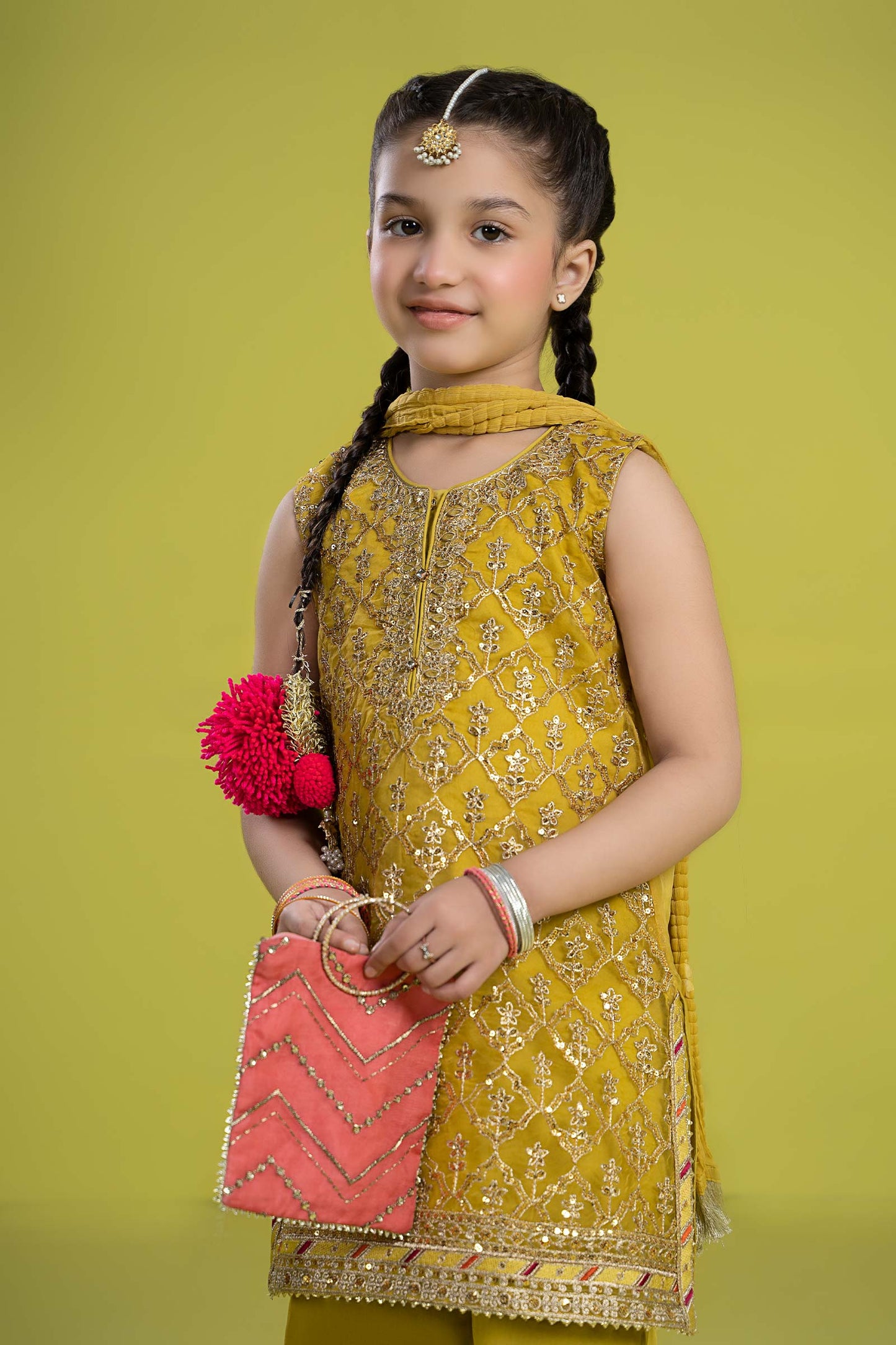 Maria B | 3 Piece Embroidered Organza Suit | MKS-EF24-14 6-Apr Green