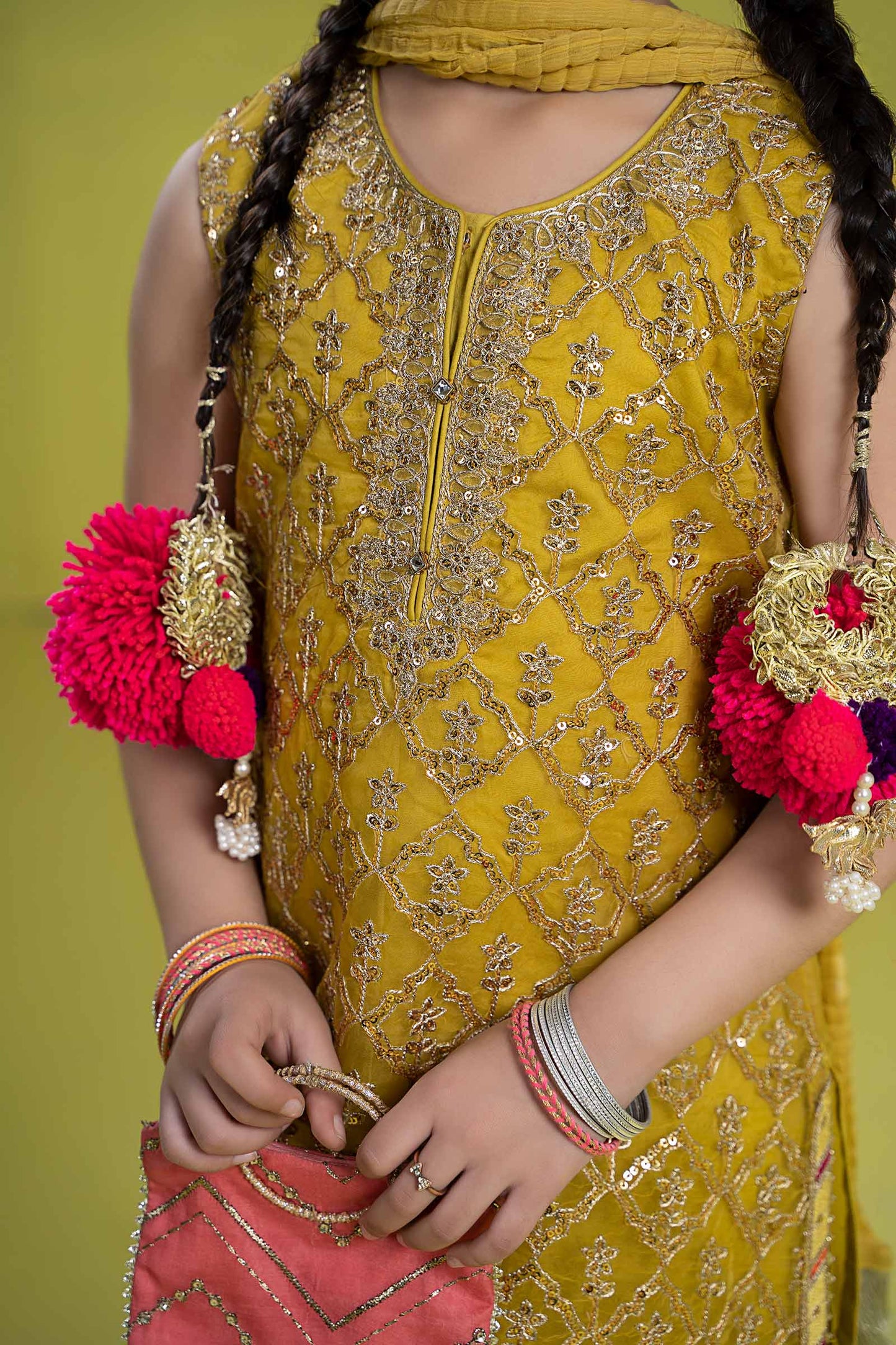 Maria B | 3 Piece Embroidered Organza Suit | MKS-EF24-14 8-Jun Green