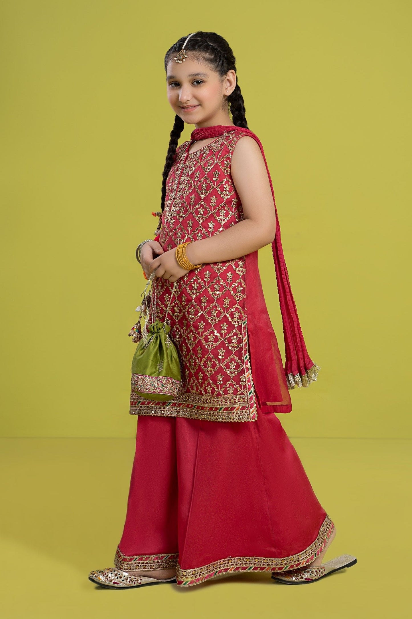 Maria B | 3 Piece Embroidered Organza Suit | MKS-EF24-14 12-Oct Pink