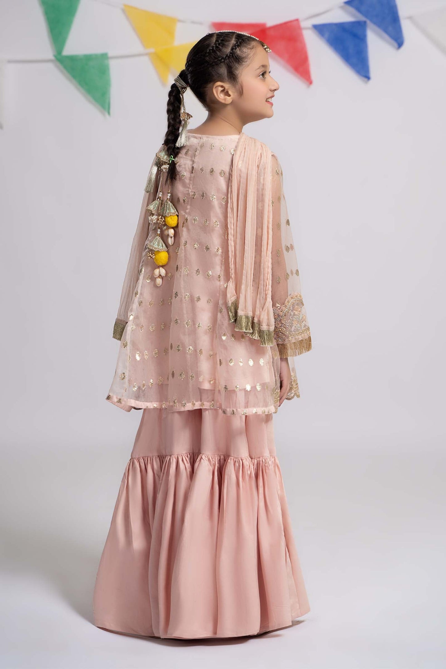 Maria B | 3 Piece Embroidered Organza Suit | MKS-EF24-18 14-Dec Pink