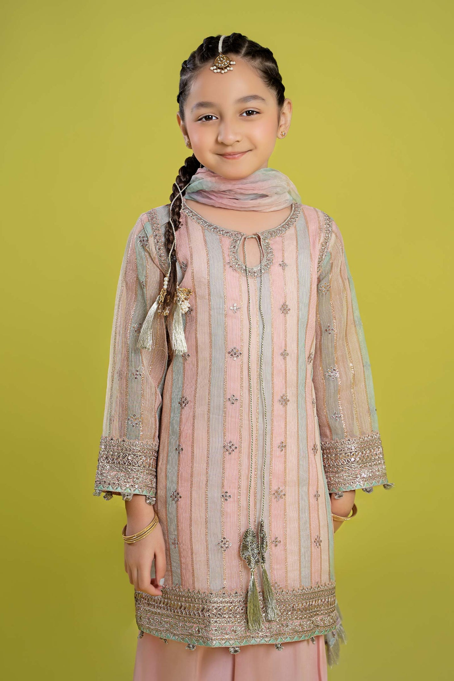 Maria B | 3 Piece Embroidered Yarn Dyed Suit | MKS-EF24-32 6-Apr Pink