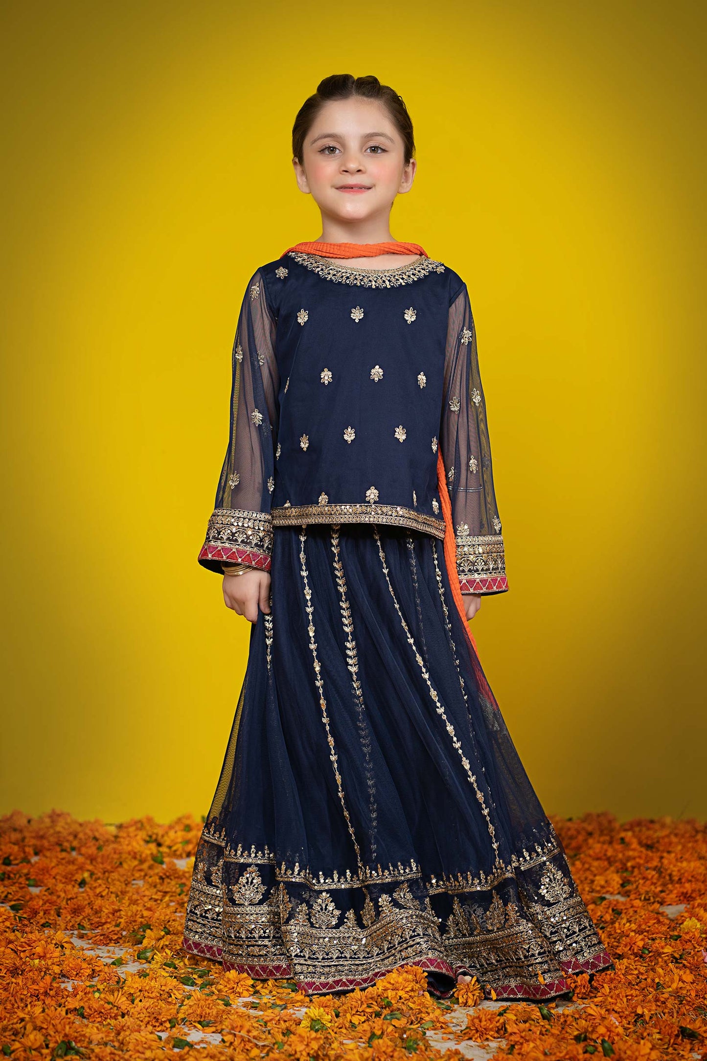 Maria B | Suit Navy Blue MKS-W23-35 4-Feb Blue