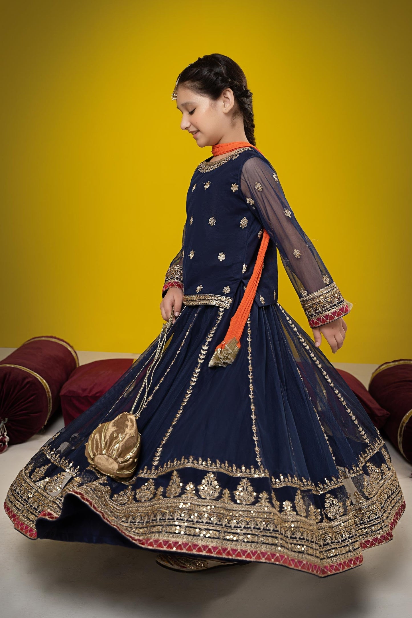 Maria B | Suit Navy Blue MKS-W23-35 10-Aug Blue