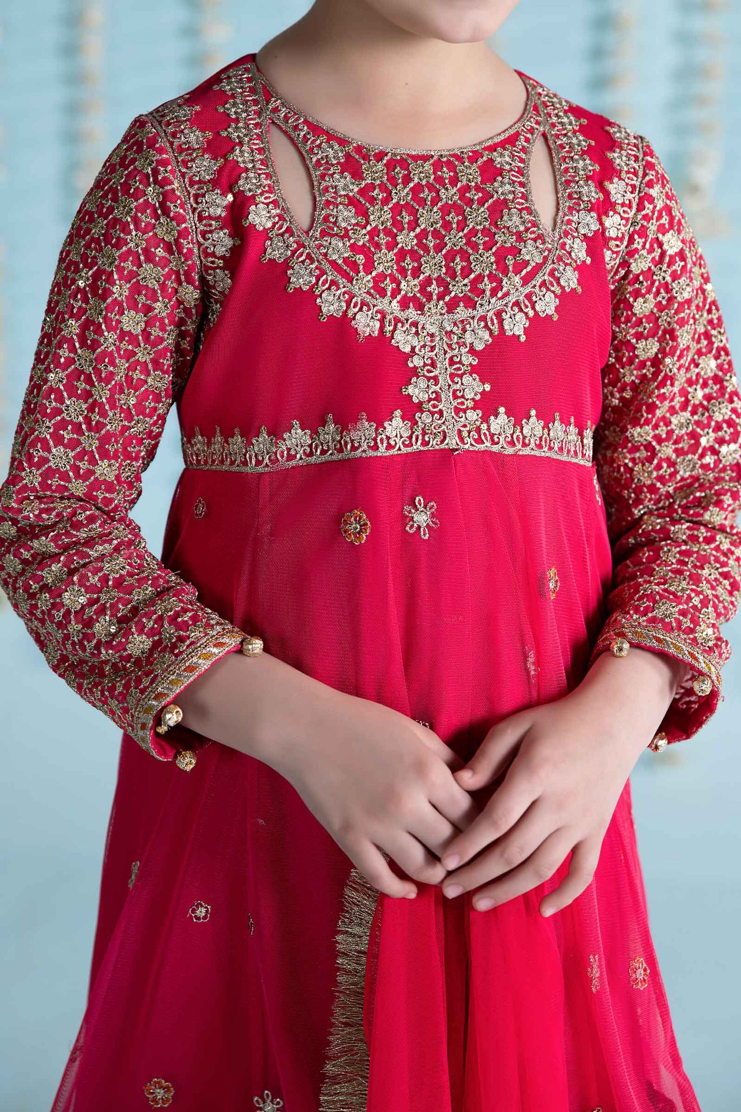 Maria B | 3 Piece Embroidered Net Suit | MKS-EA24-02 8-Jun Pink