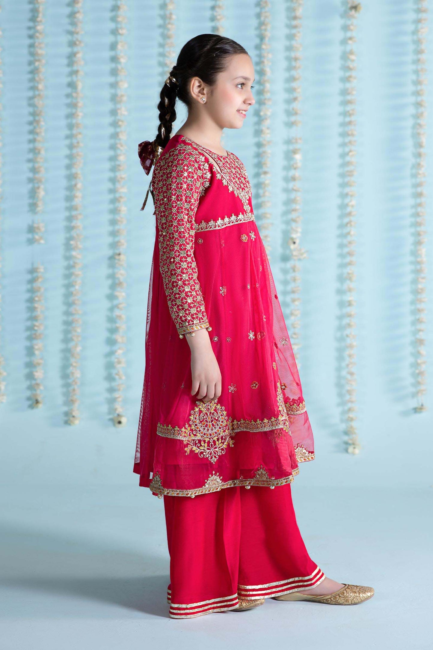 Maria B | 3 Piece Embroidered Net Suit | MKS-EA24-02 12-Oct Pink