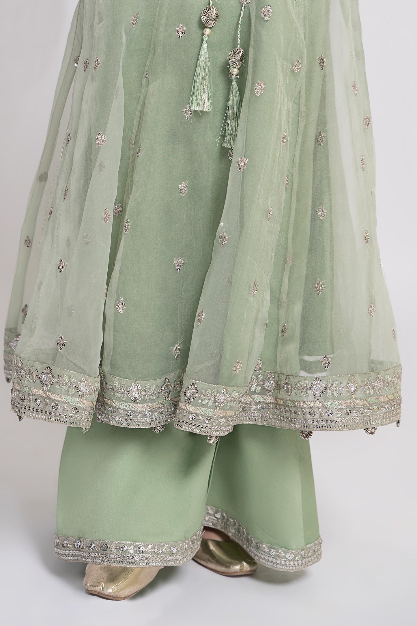 Maria B | 3 Piece Embroidered Organza Suit | MKS-EF24-15 10-Aug Green