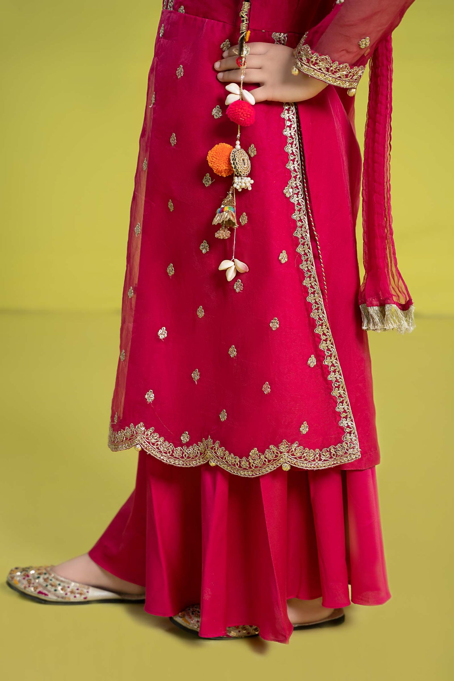 Maria B | 3 Piece Embroidered Organza Suit | MKS-EF24-23 14-Dec Pink