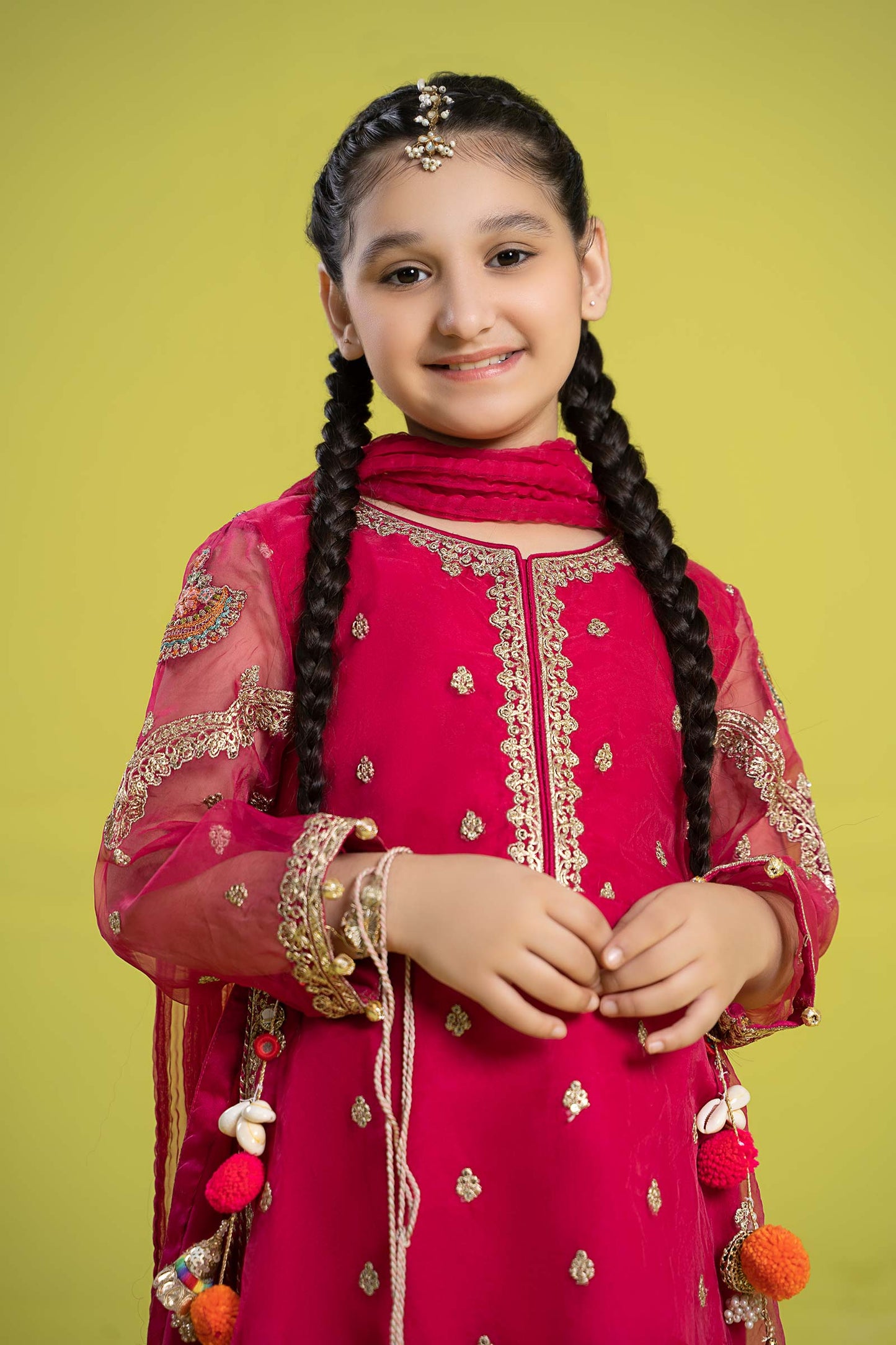 Maria B | 3 Piece Embroidered Organza Suit | MKS-EF24-23 6-Apr Pink